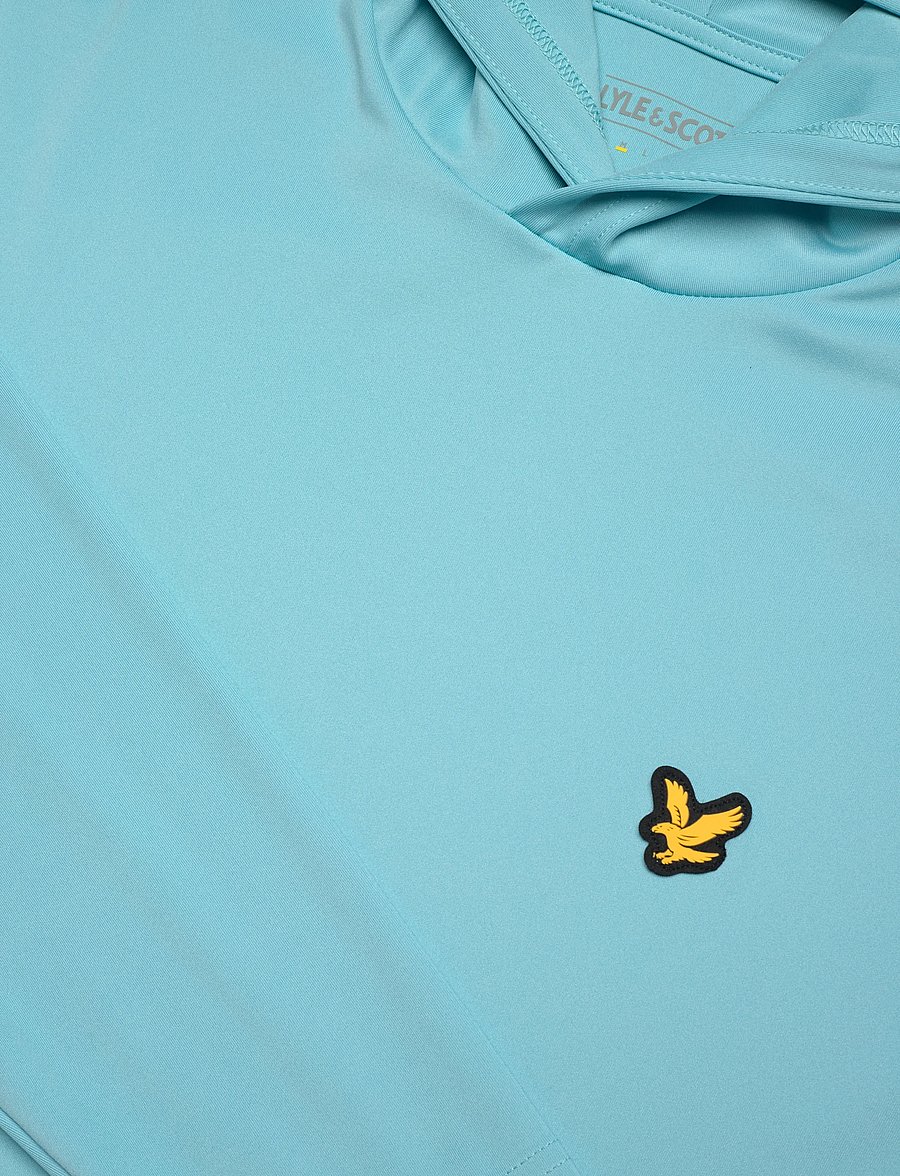 Lyle & Scott Sport - Golf Core Midlayer Hoodie - oberteile - 661 aquamarine blue - 2