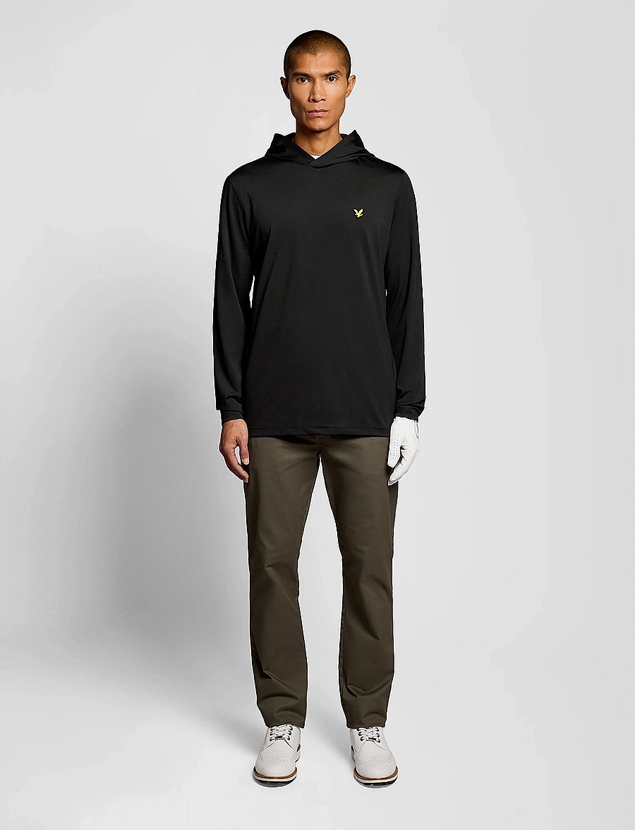 Lyle & Scott Sport - Golf Core Midlayer Hoodie - oberteile - z865 jet black - 4
