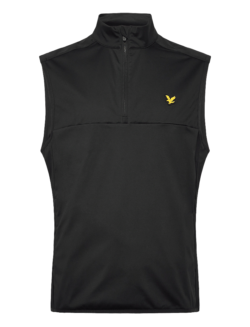 Lyle & Scott Sport - Golf Half Zip Windjammer Gilet - västar - z865 jet black - 0