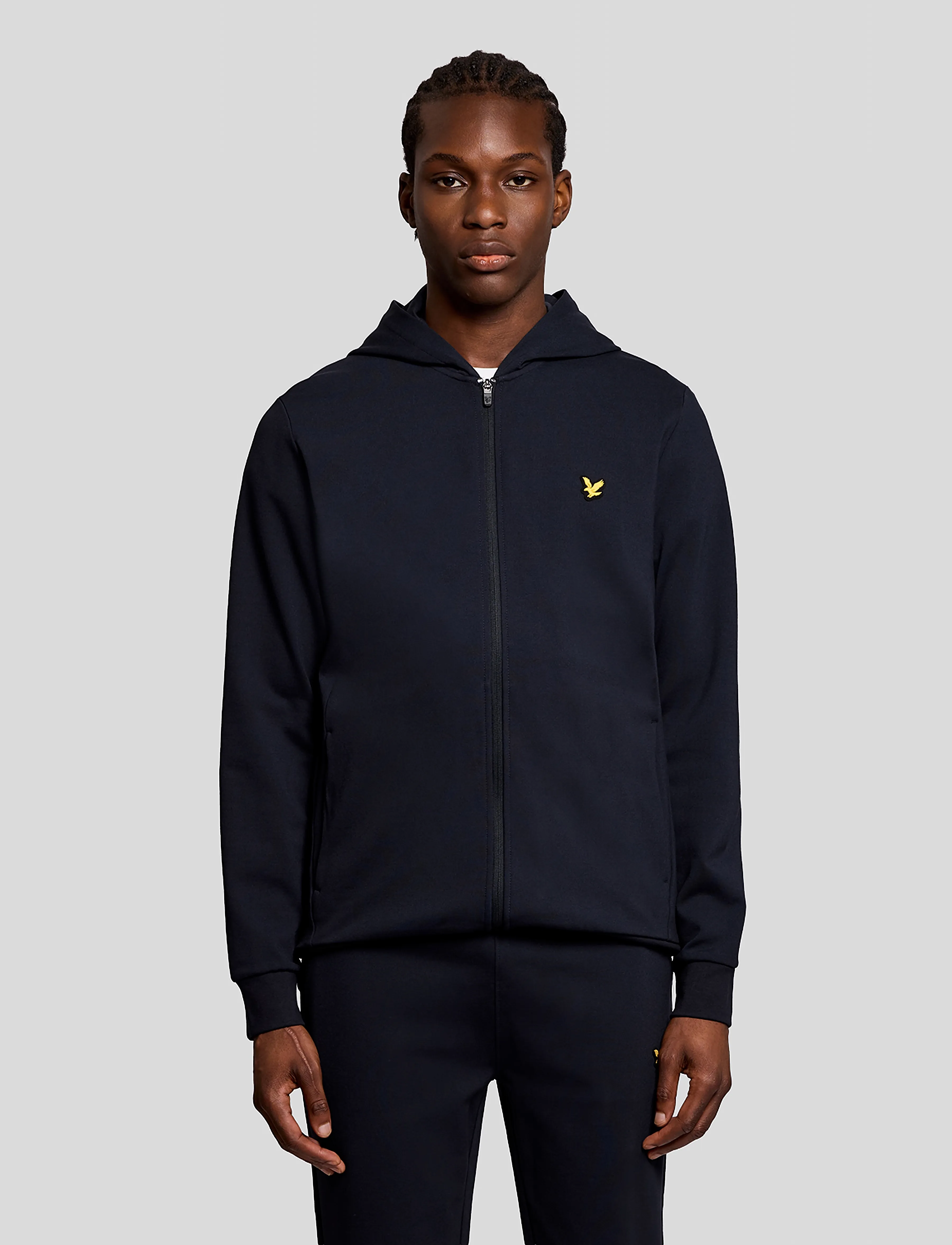 Lyle & Scott Sport Fly Fleece Full-Zip Hoodie, L, Navy, Sport Sweatshirts & Hoodies > Sport Hoodies, Herre