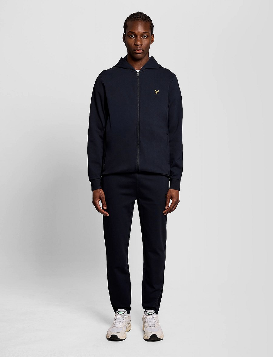 Lyle & Scott Sport - Fly Fleece Full-Zip Hoodie - sweatshirts - dark navy - 4