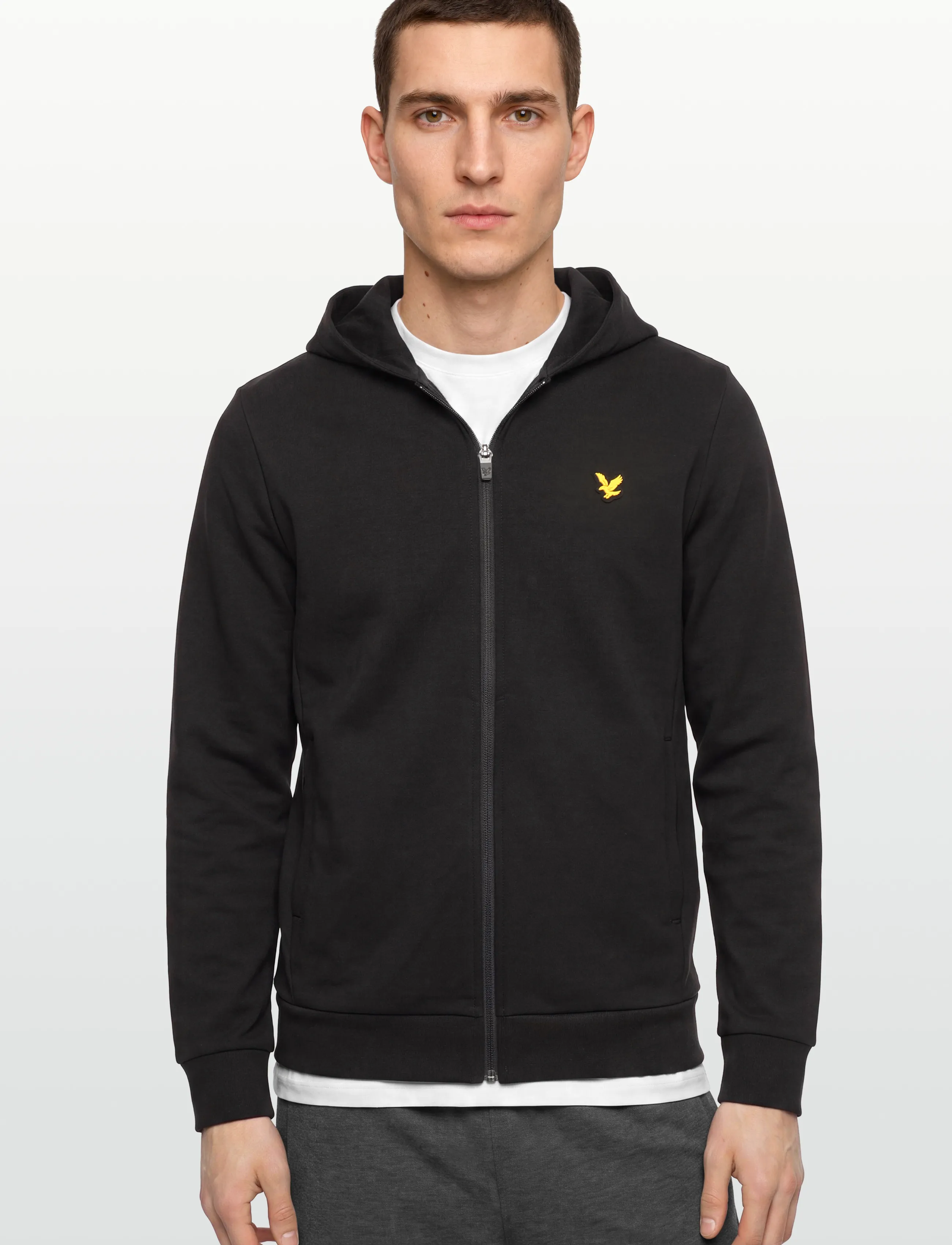 Lyle & Scott Sport - Fly Fleece Full-Zip Hoodie - sweatshirts - jet black - 3