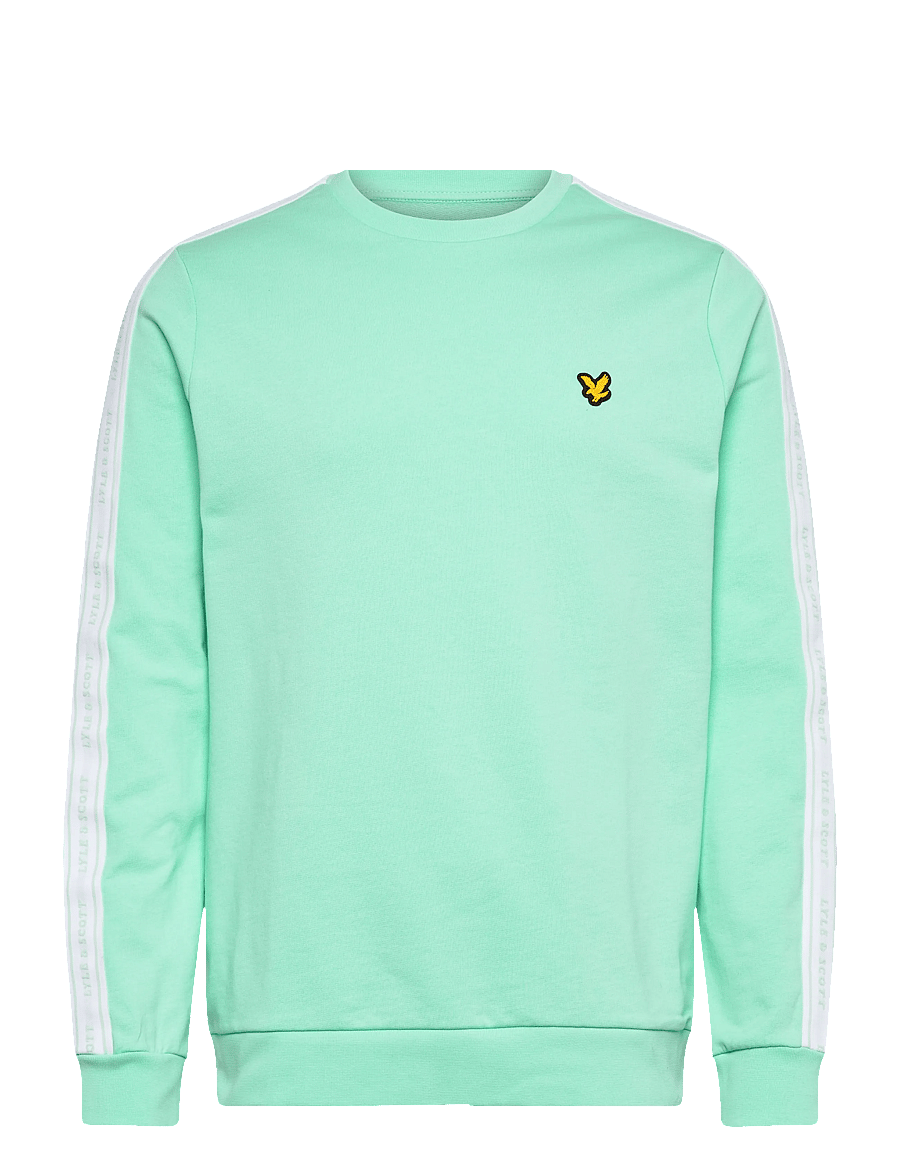 Lyle & Scott Sport - Jacquard Tape Crew Neck - sweatshirts - cool mint - 1