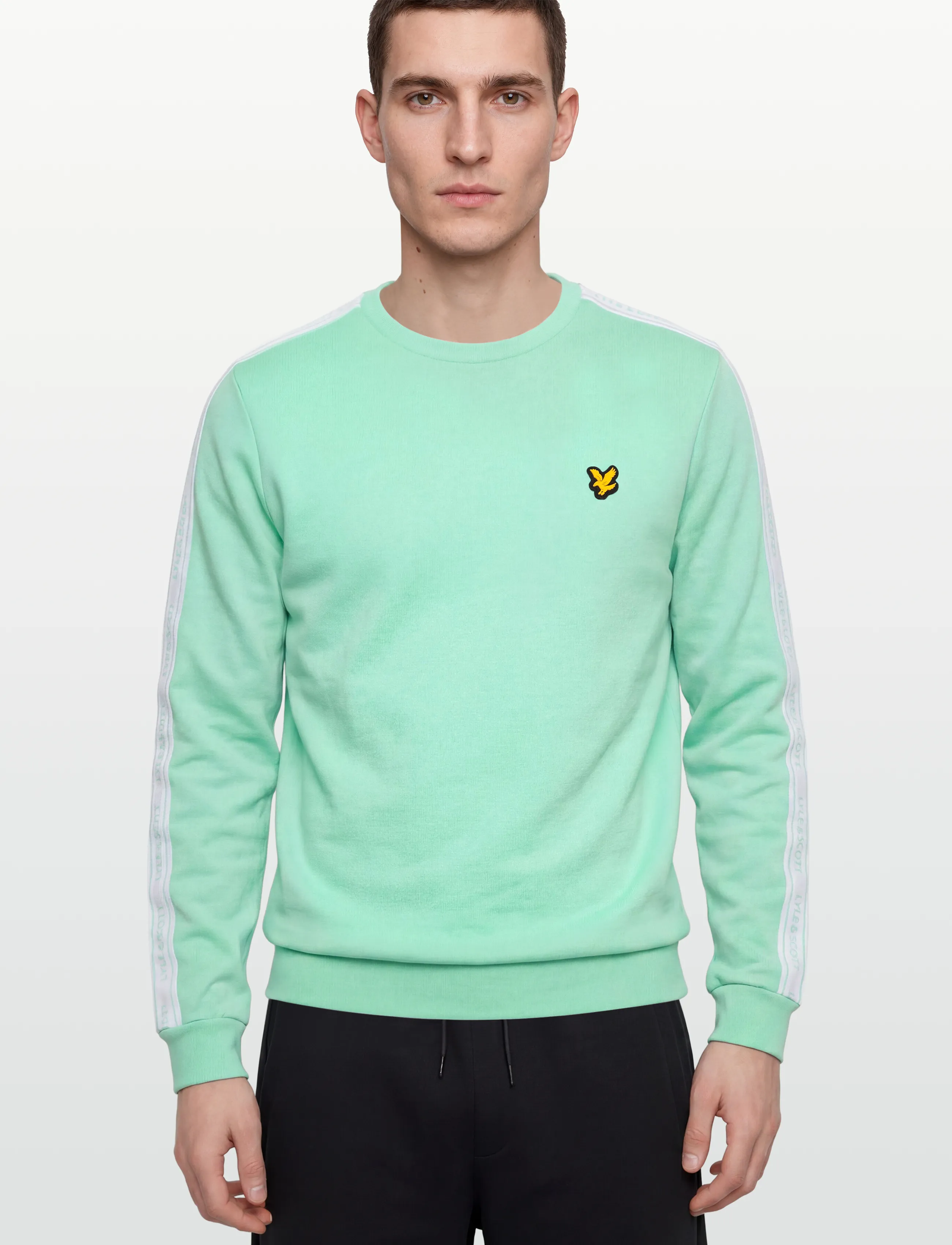 Lyle & Scott Sport - Jacquard Tape Crew Neck - dressipluusid - cool mint - 3