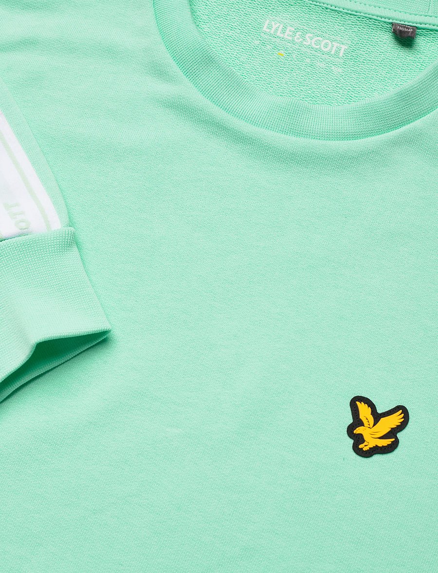 Lyle & Scott Sport - Jacquard Tape Crew Neck - sweatshirts - cool mint - 5