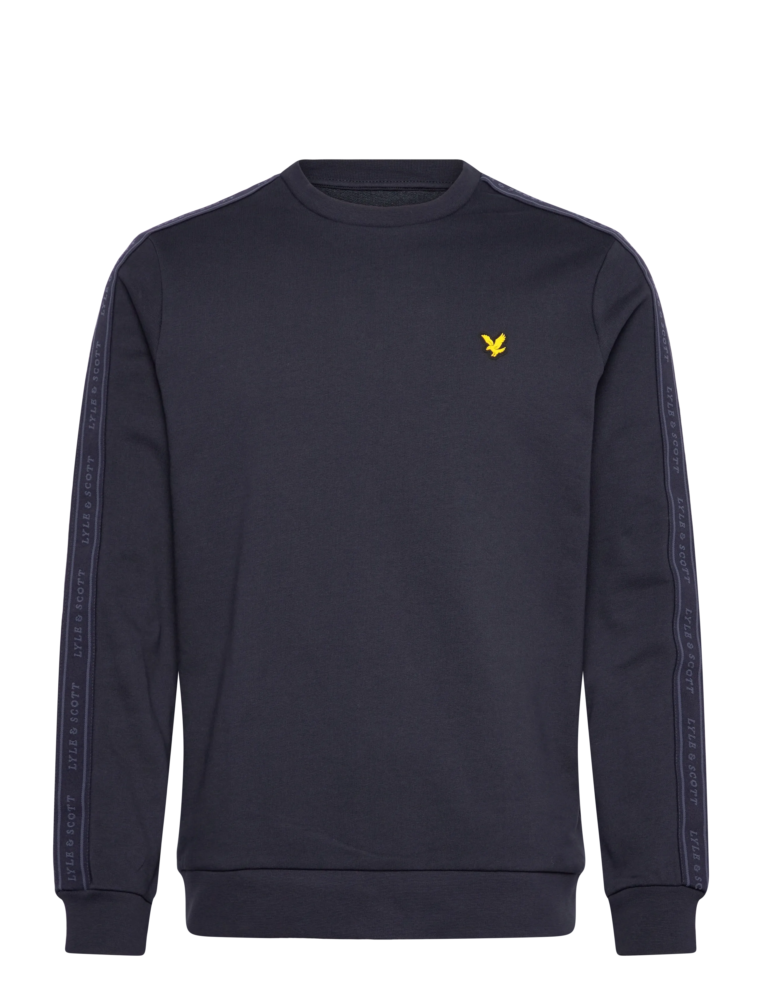 Lyle & Scott Sport Jacquard Tape Crew Neck - Riided - DARK NAVY / navy