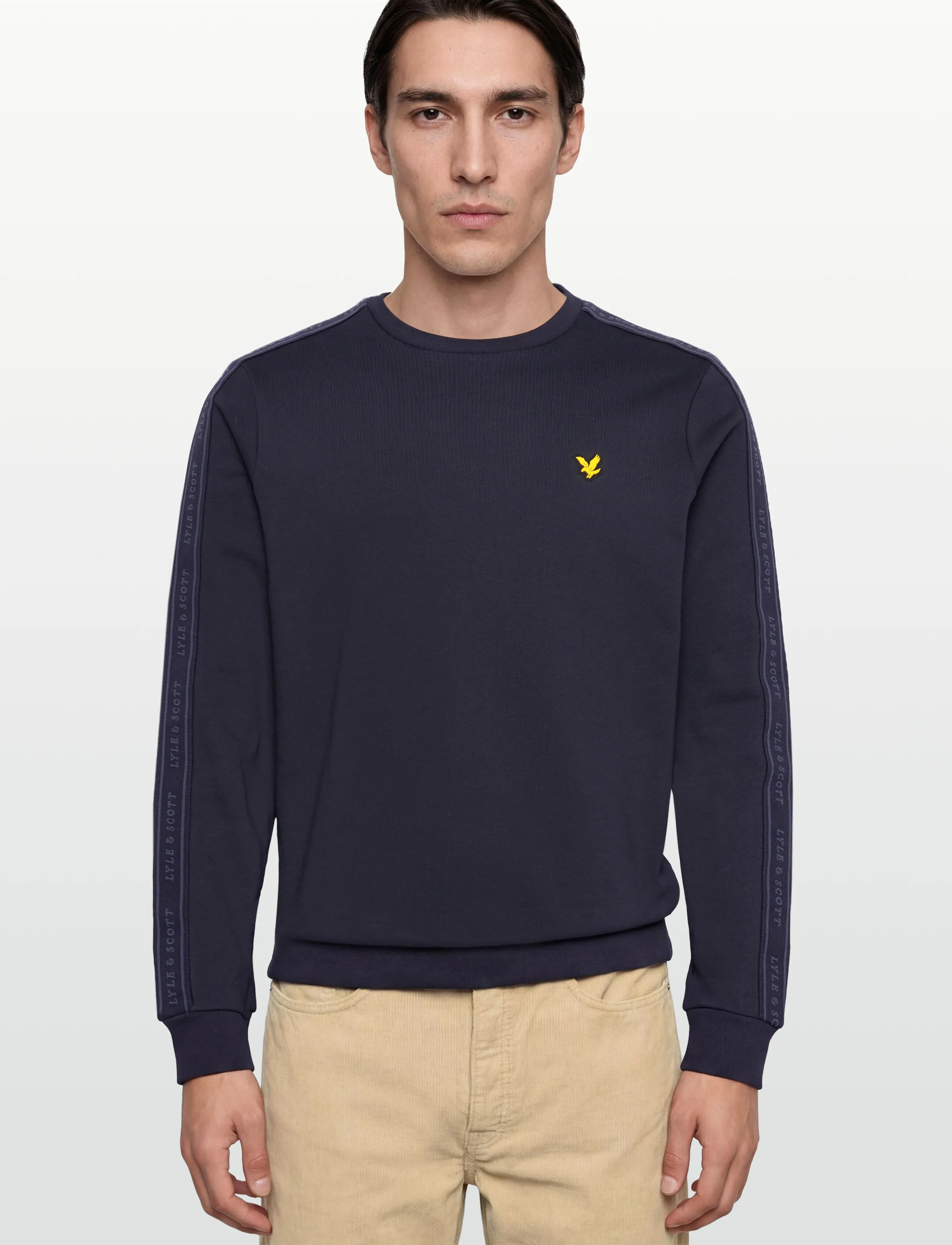 Lyle & Scott Sport Jacquard Tape Crew Neck sweatshirts herr – bild 2