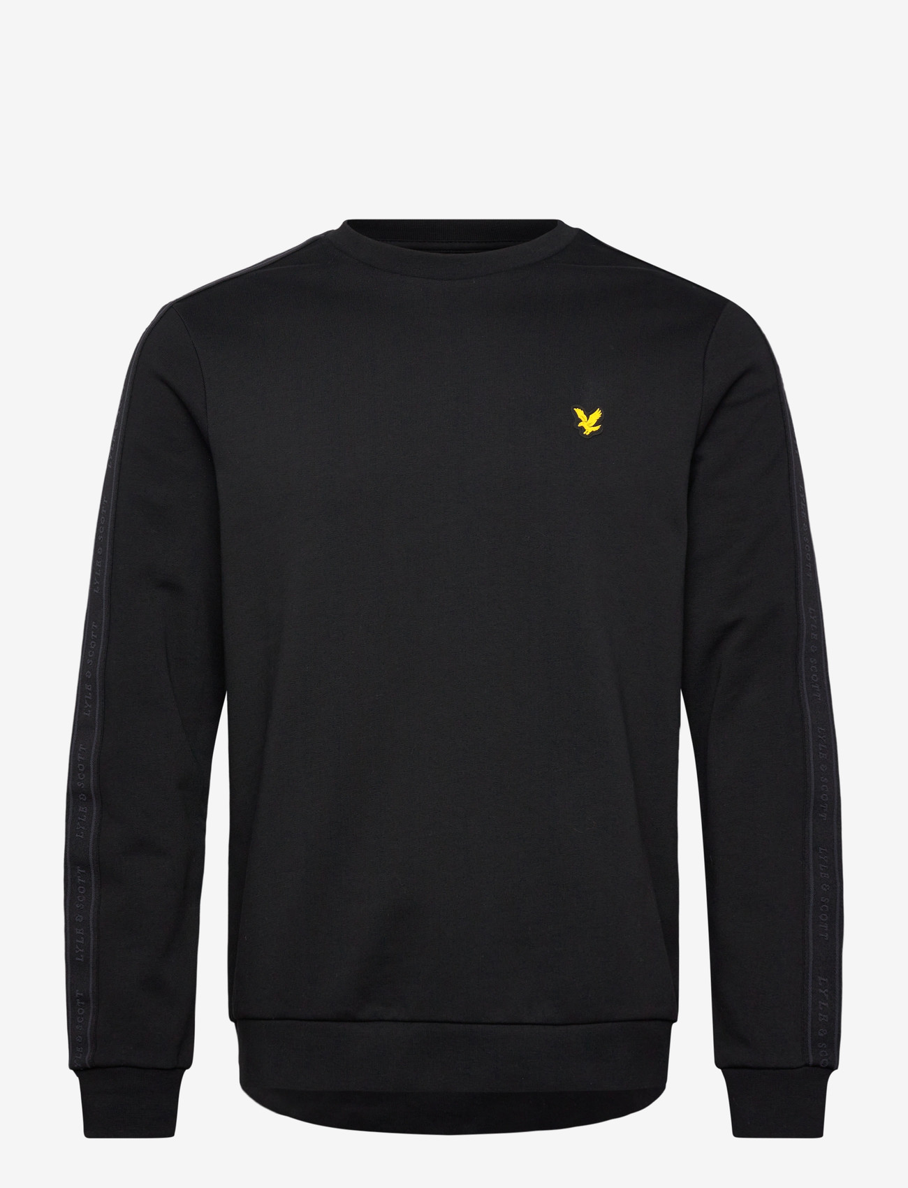 Lyle & Scott Sport - Jacquard Tape Crew Neck - sweatshirts - jet black - 1