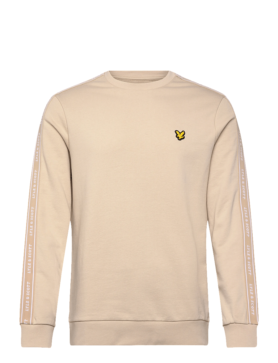 Lyle & Scott Sport - Jacquard Tape Crew Neck - sweatshirts - viaduct - 1