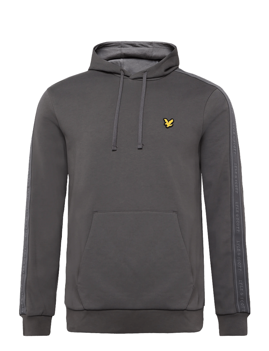 Lyle & Scott Sport - Jacquard Tape Hoodie - kapuutsiga dressipluusid - mercury grey - 0