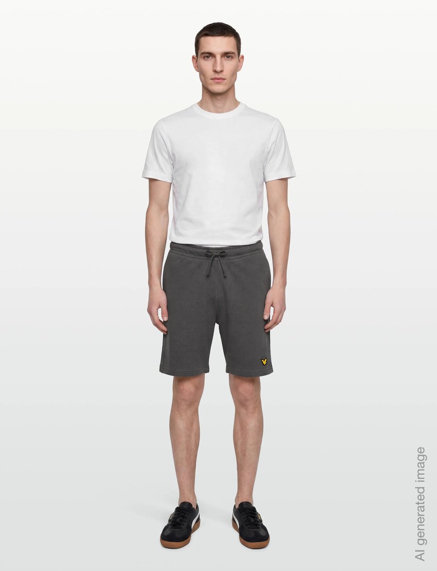 Lyle & Scott Sport - Jacquard Tape Shorts - apakšējie krekli - mercury grey - 0