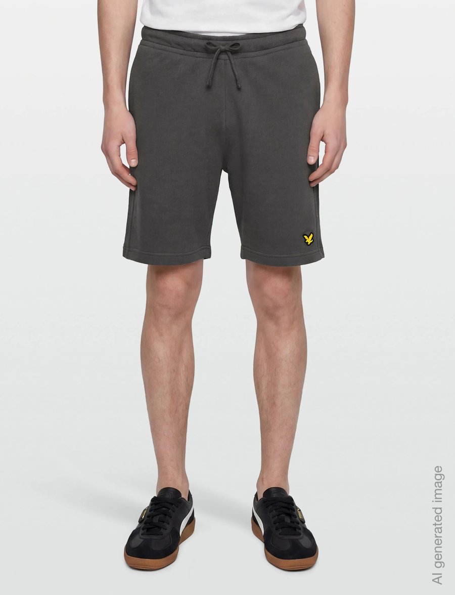 Lyle & Scott Sport - Jacquard Tape Shorts - apakšējie krekli - mercury grey - 5