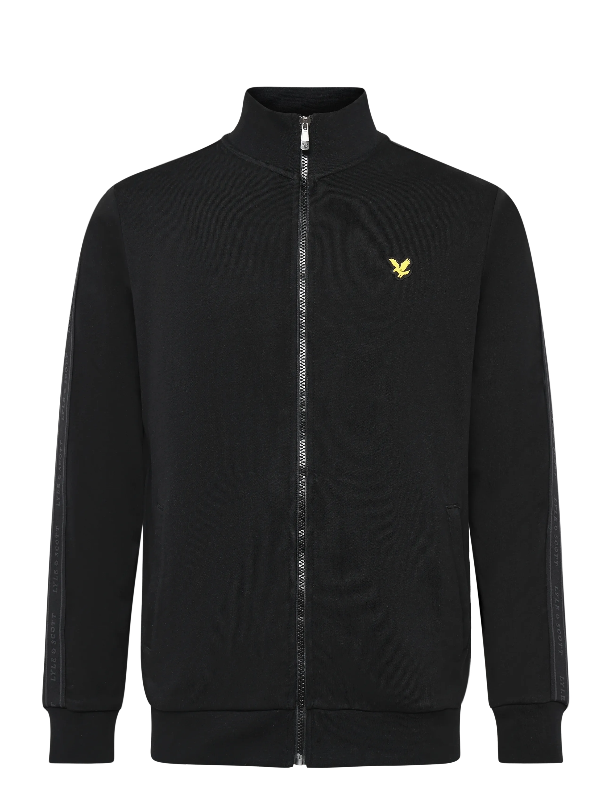 Lyle & Scott Sport Jacquard Tape Track Top - Sportjacken - JET BLACK / black