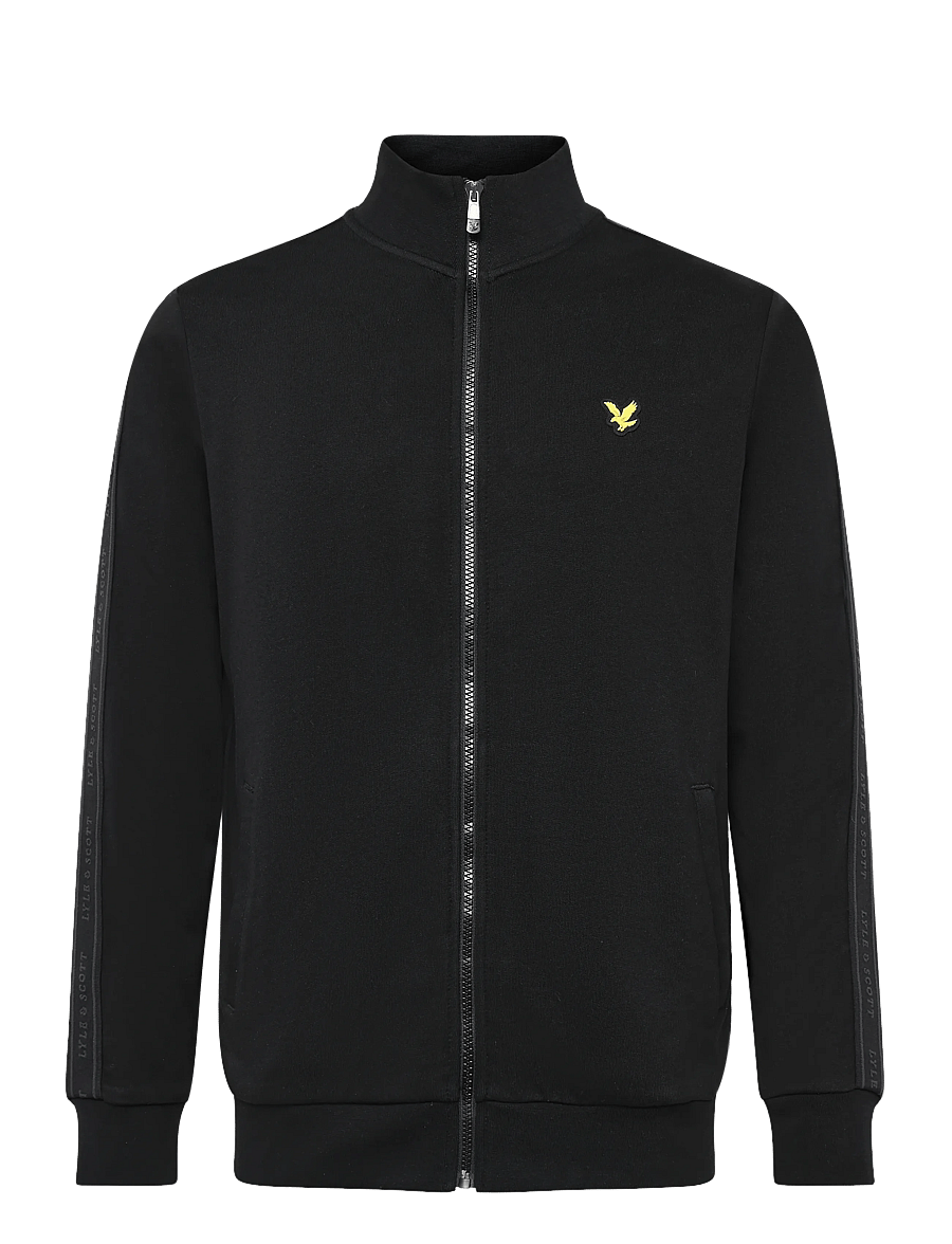 Lyle & Scott Sport - Jacquard Tape Track Top - sportjacken - jet black - 0