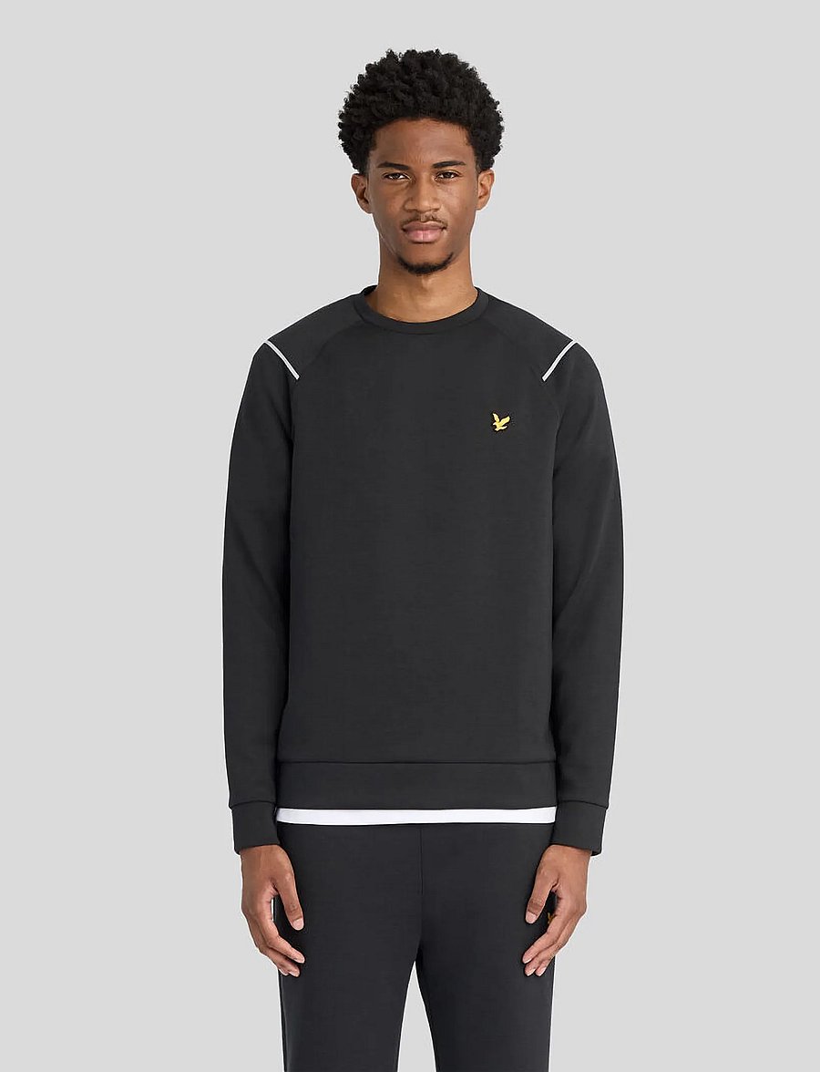 Lyle & Scott Sport - Neoprene Crew Neck - fleece & mellanlager - jet black - 0