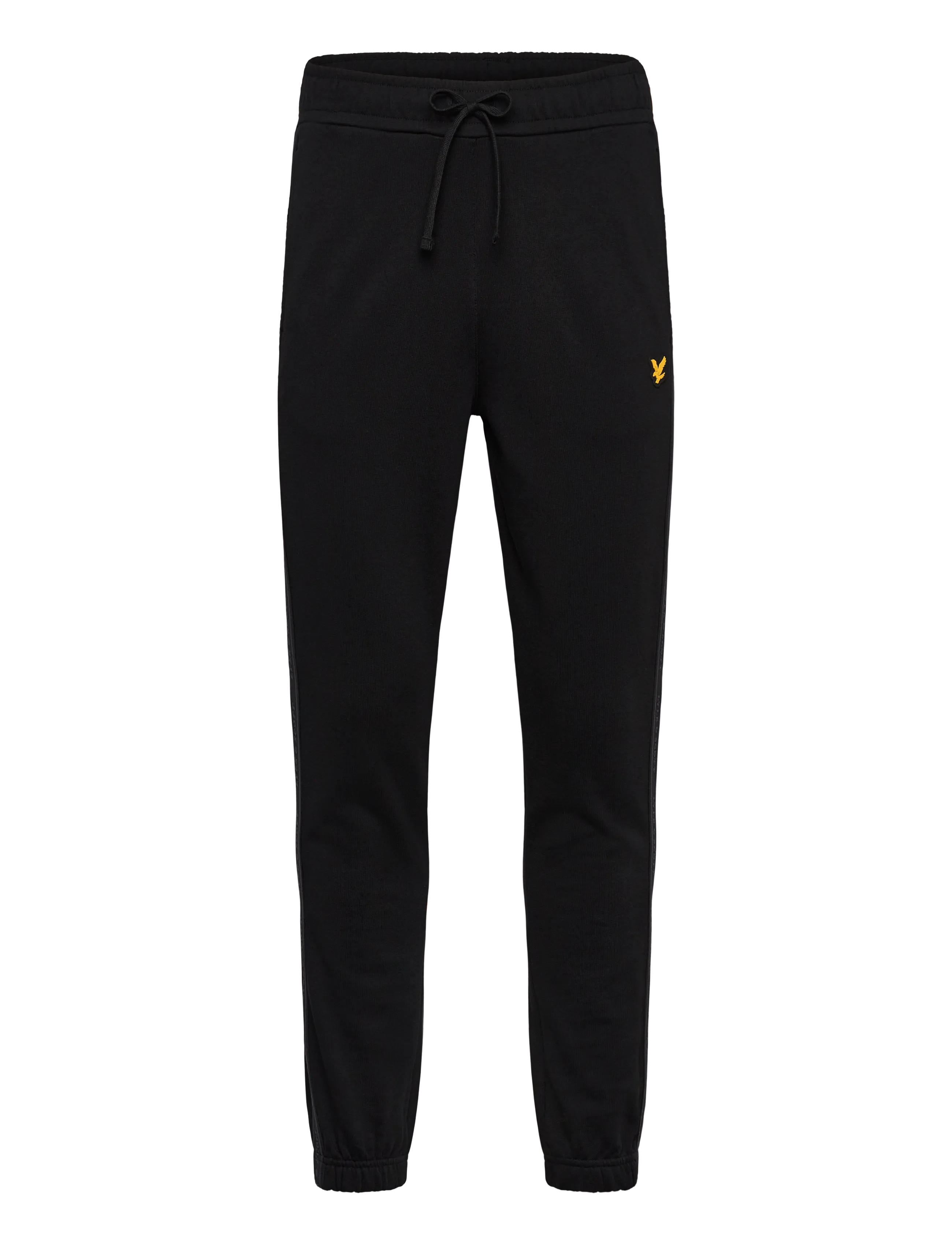 Lyle & Scott Sport Jacquard Tape Joggers - Pants - JET BLACK / black