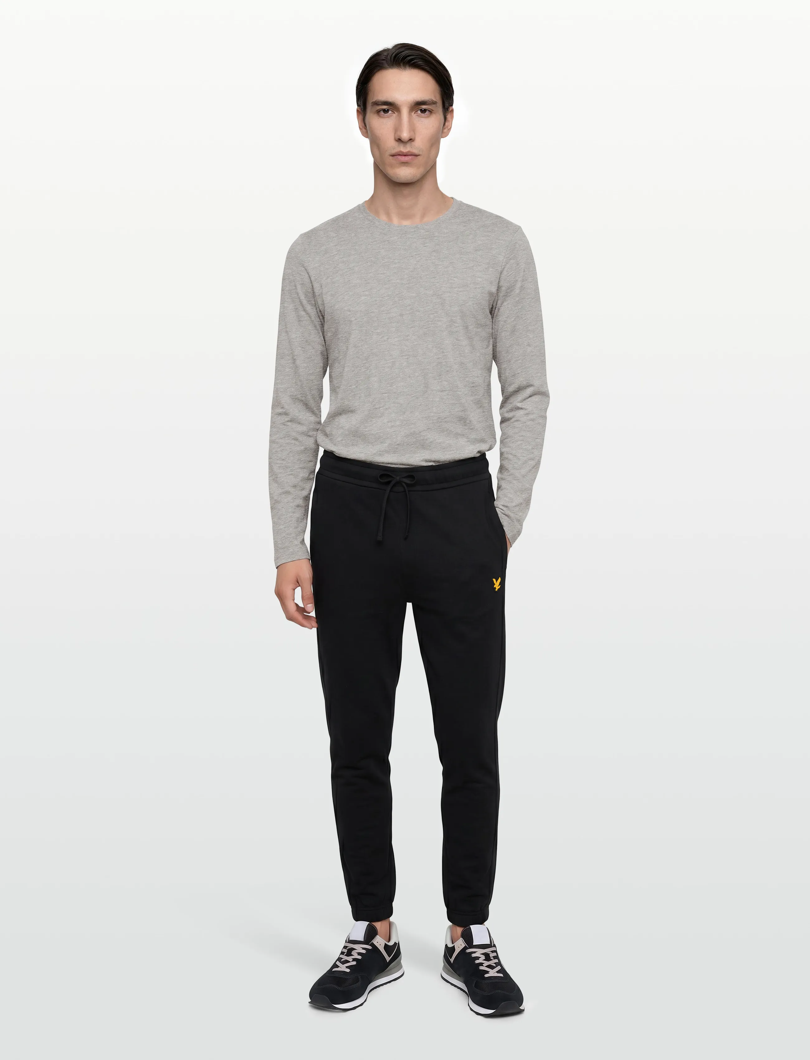Lyle & Scott Sport - Jacquard Tape Joggers - bukser - jet black - 0
