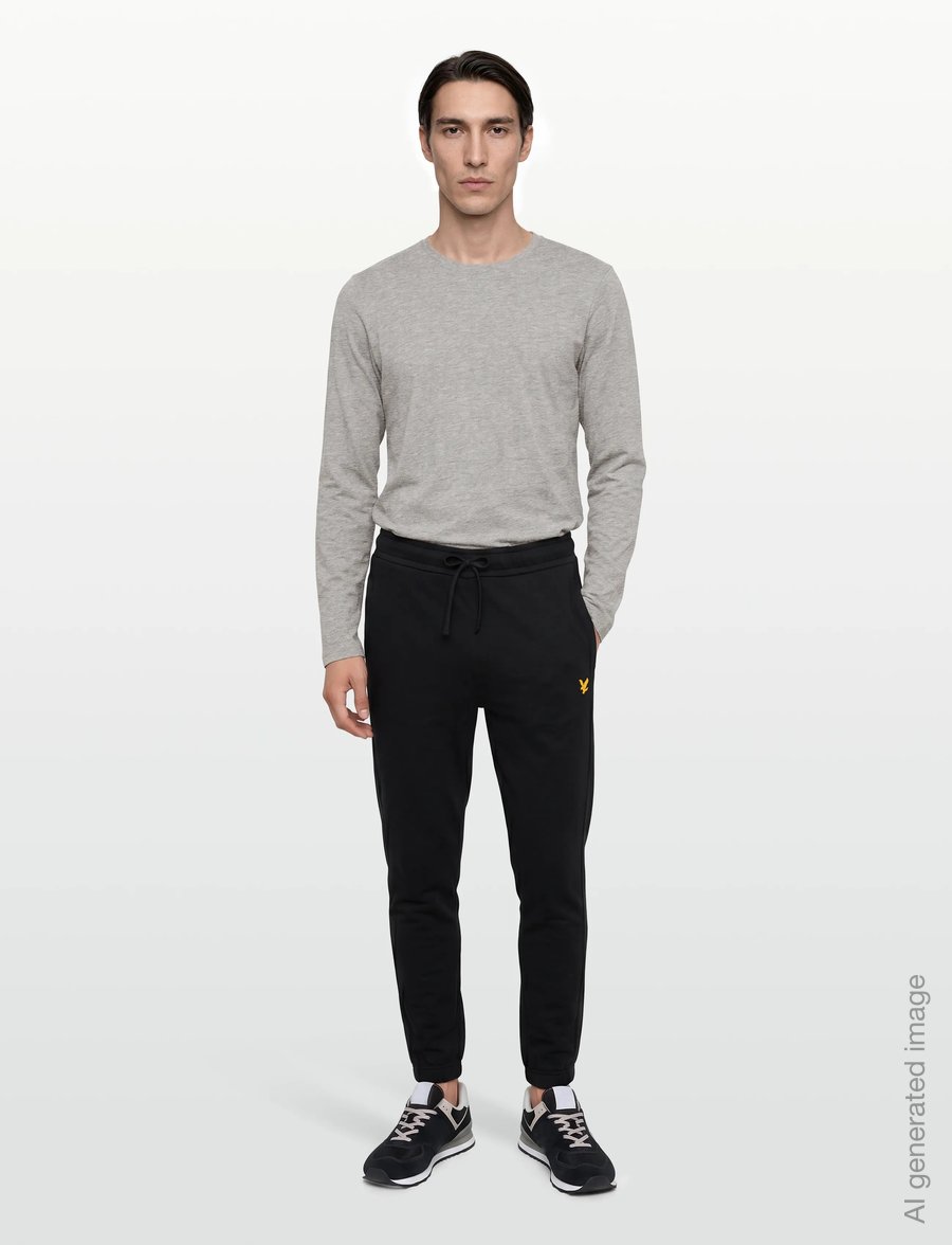 Lyle & Scott Sport - Jacquard Tape Joggers - hosen - jet black - 0