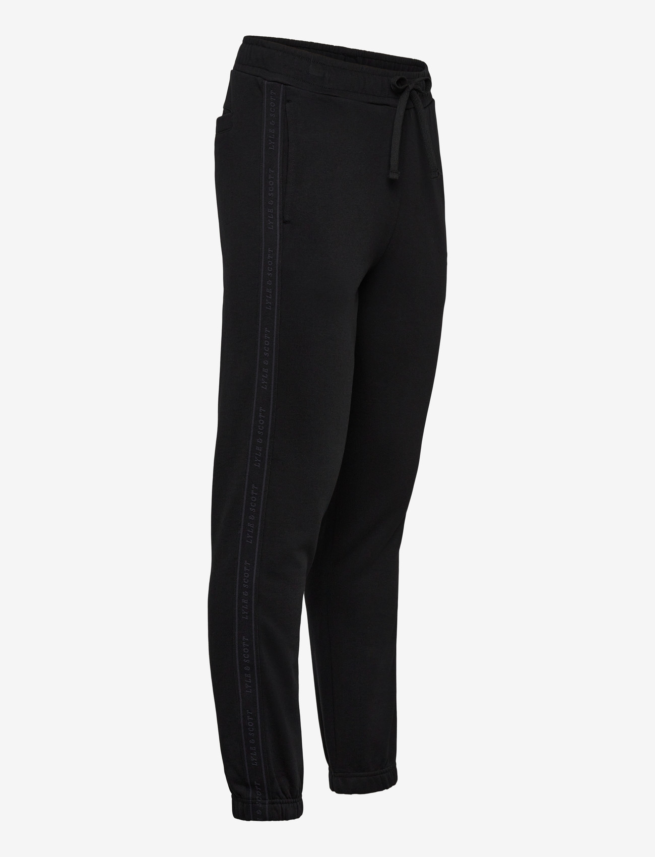 Lyle & Scott Sport - Jacquard Tape Joggers - püksid - jet black - 2