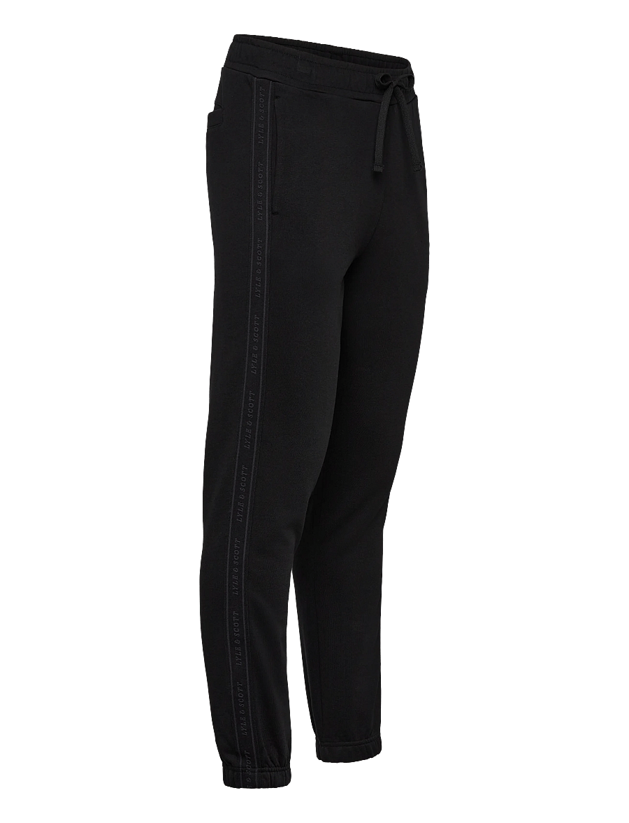 Lyle & Scott Sport - Jacquard Tape Joggers - hosen - jet black - 3