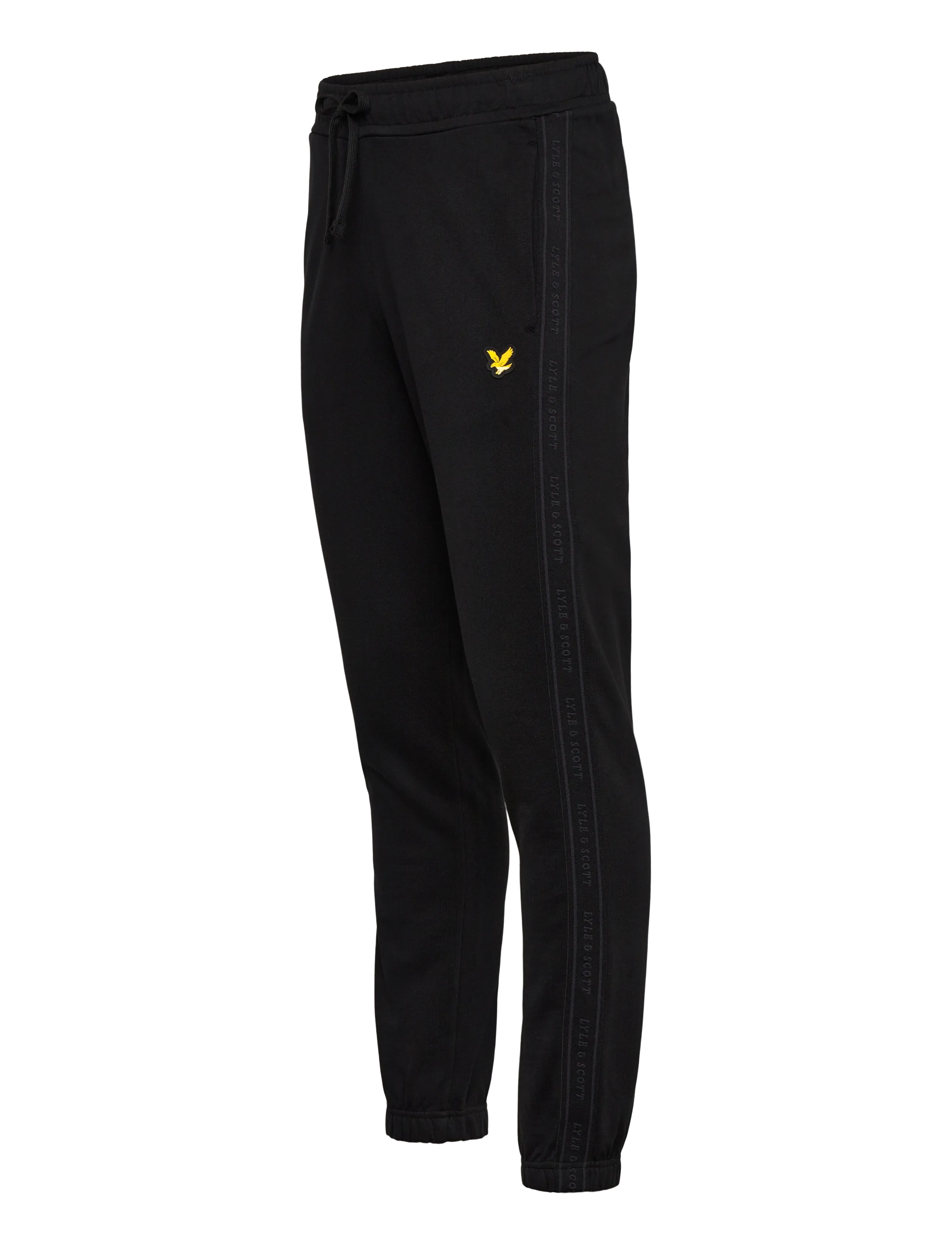 Lyle & Scott Sport - Jacquard Tape Joggers - bukser - jet black - 4