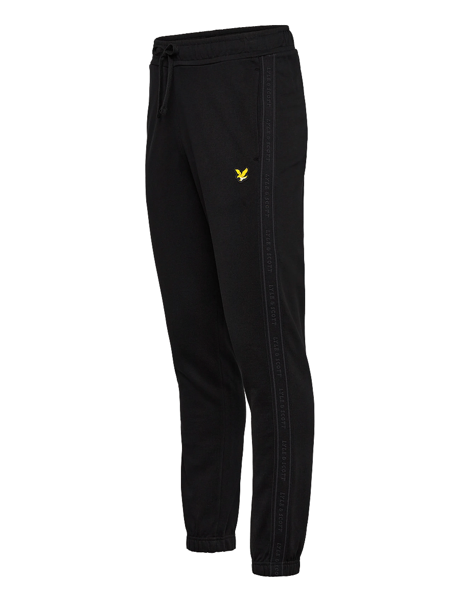 Lyle & Scott Sport - Jacquard Tape Joggers - hosen - jet black - 4