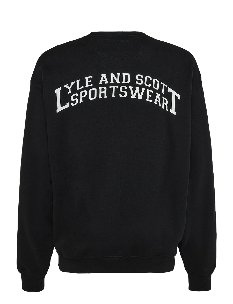 Lyle & Scott Sport - Oversized Sports Collegiate Crew Neck Sweatshirt - tops - jet black - 1
