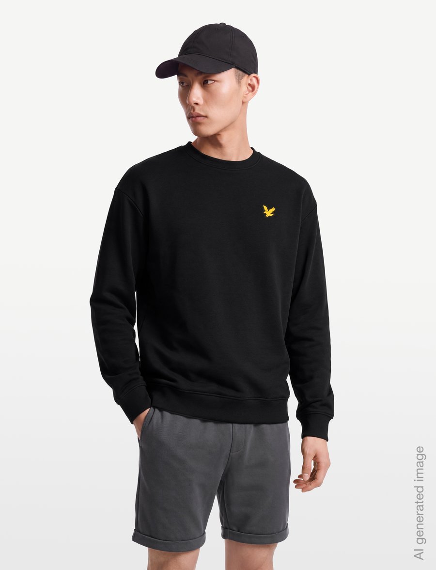 Lyle & Scott Sport - Oversized Sports Collegiate Crew Neck Sweatshirt - oberteile - jet black - 3