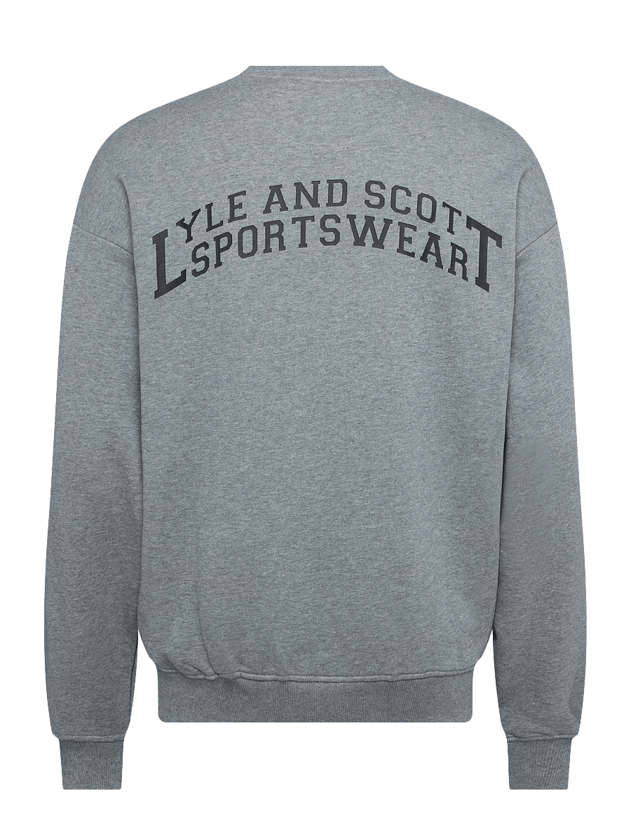 Lyle & Scott Sport - Oversized Sports Collegiate Crew Neck Sweatshirt - oberteile - mid grey marl - 1