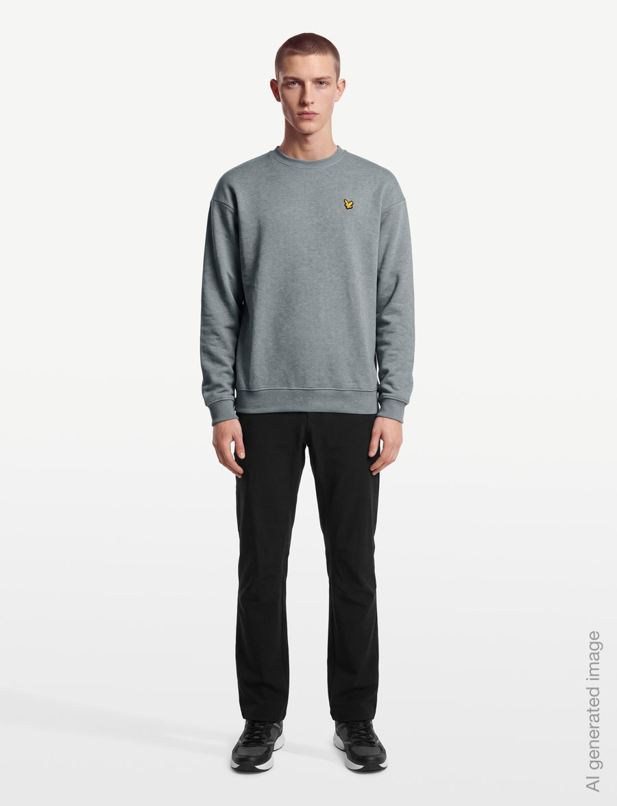 Lyle & Scott Sport - Oversized Sports Collegiate Crew Neck Sweatshirt - oberteile - mid grey marl - 0