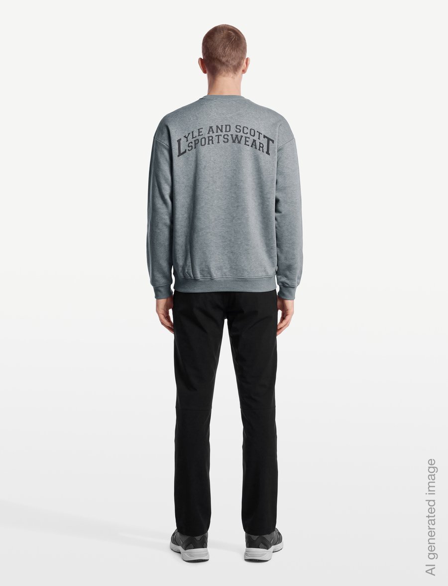 Lyle & Scott Sport - Oversized Sports Collegiate Crew Neck Sweatshirt - oberteile - mid grey marl - 4