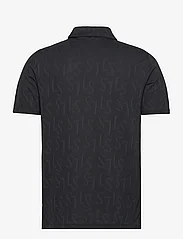 Lyle & Scott Sport - Monogram Jacquard Polo Shirt - short-sleeved polos - z865 jet black - 1