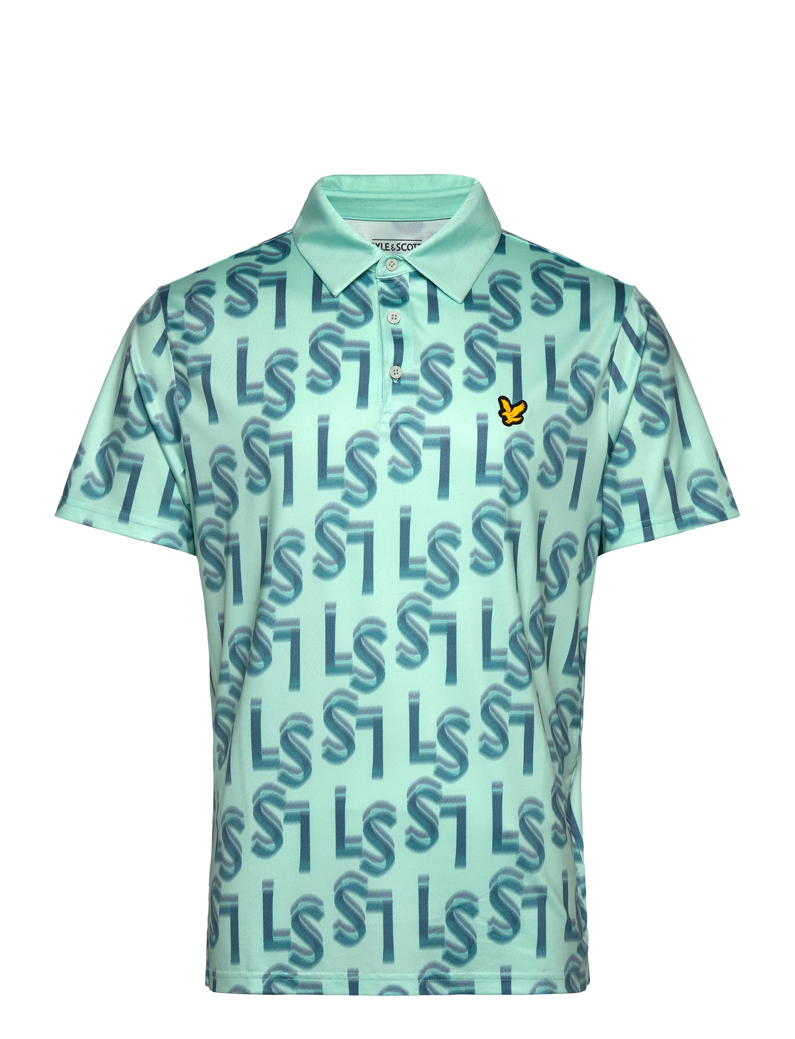 Lyle & Scott Sport LS Monogram Printed Polo Shirt - Lyle & Scott Sport - X519 SHORELINE / blue