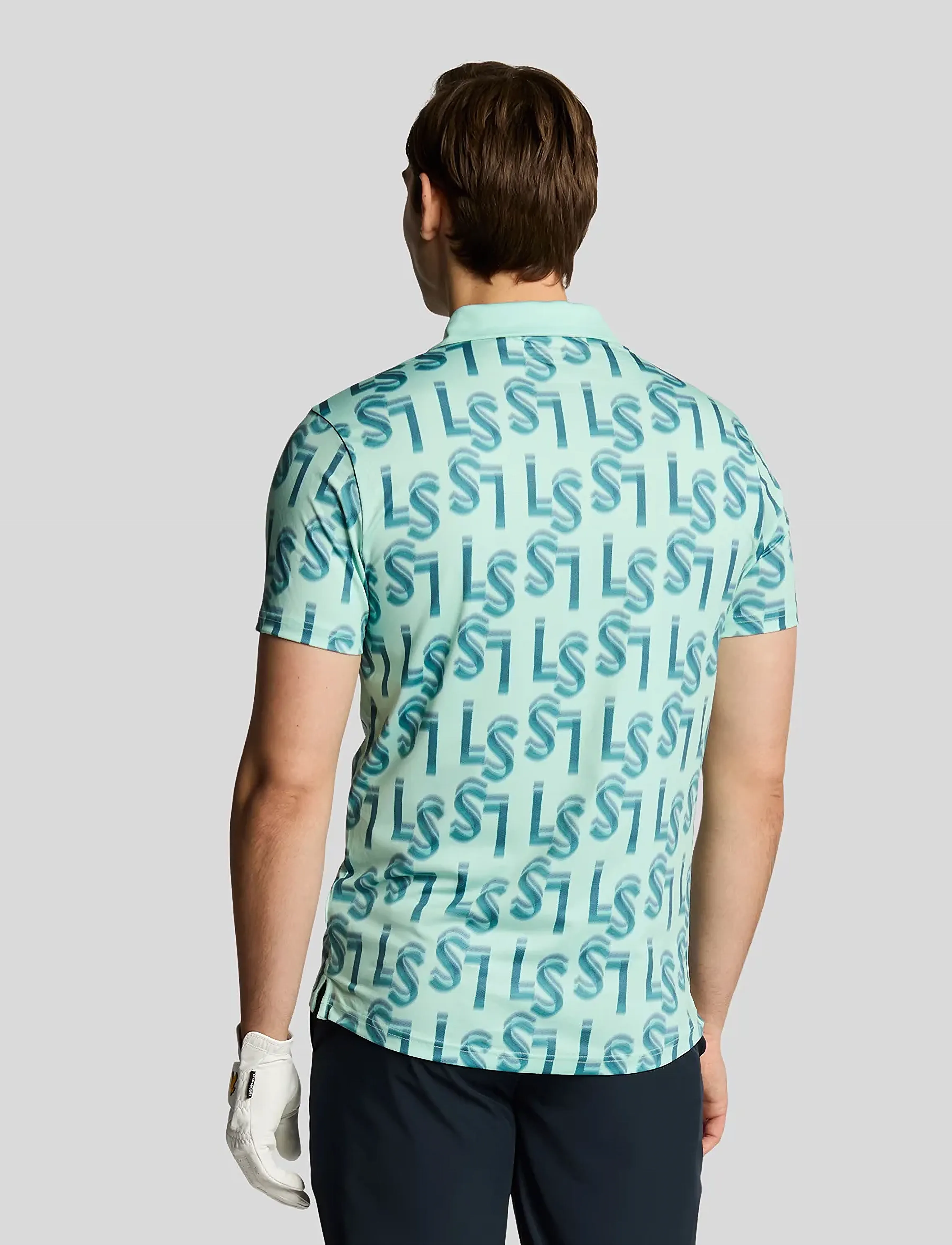 Lyle & Scott Sport - LS Monogram Printed Polo Shirt - pikéer - x519 shoreline - 3
