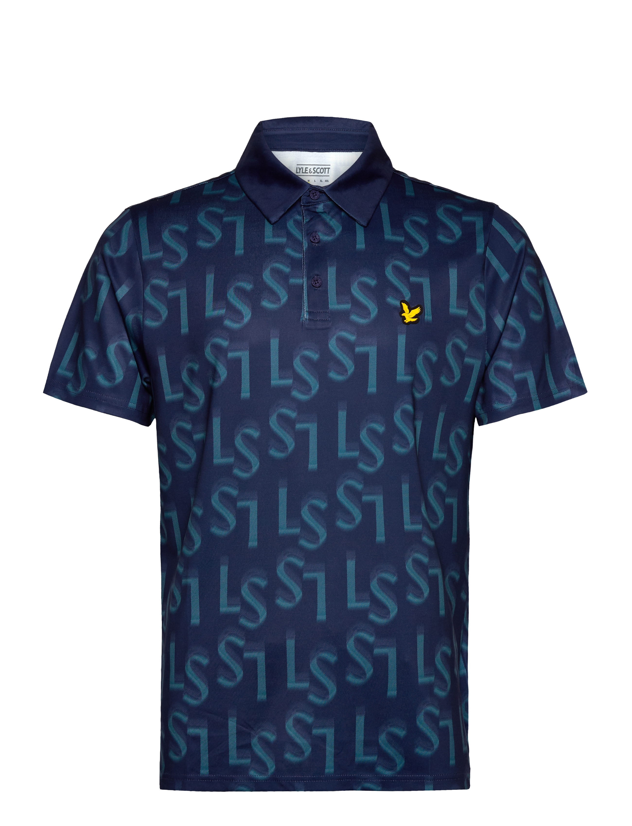 Lyle & Scott Sport LS Monogram Printed Polo Shirt - Lyle & Scott Sport - X526 RYDER BLUE / navy