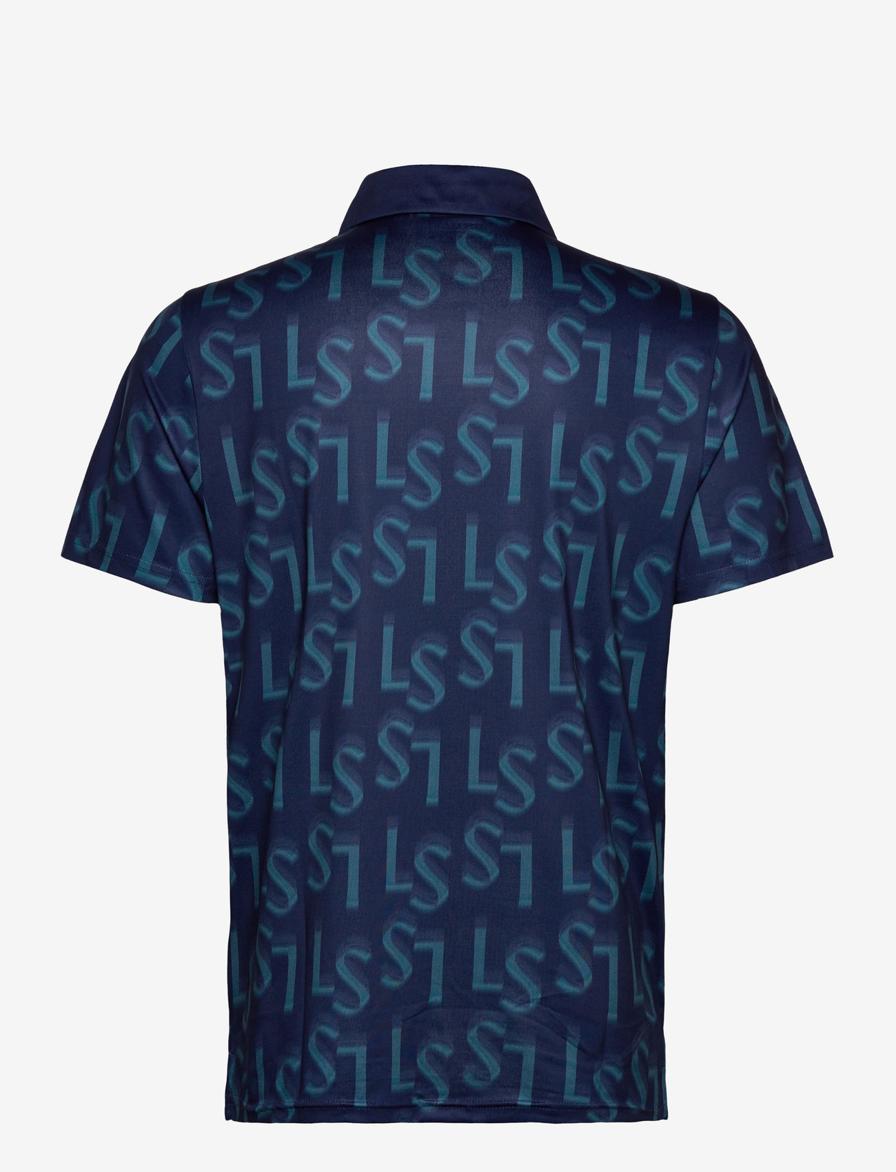 Lyle & Scott Sport - LS Monogram Printed Polo Shirt - polos - x526 ryder blue - 2