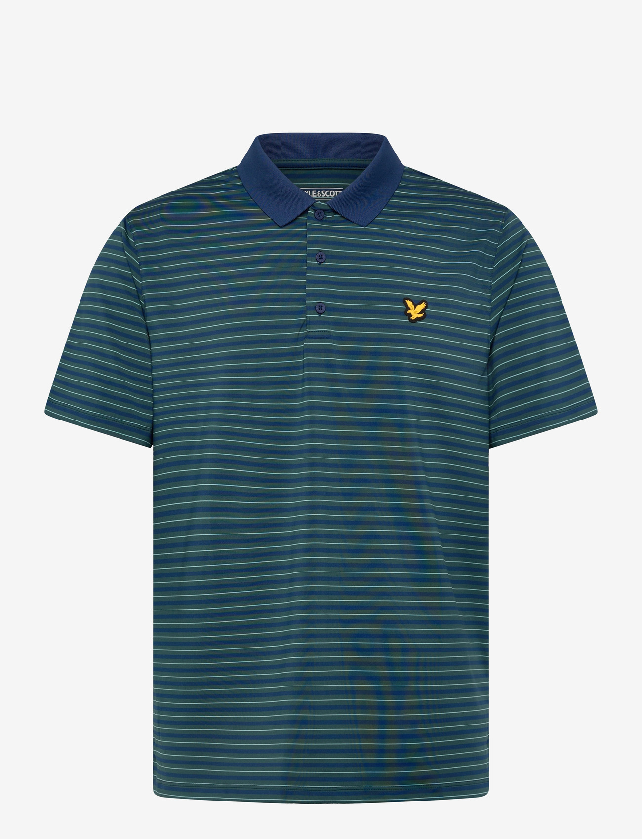 Lyle & Scott Sport - Golf Striped Polo - toppe & t-shirts - y189 mediterranea/ aquamarine - 0