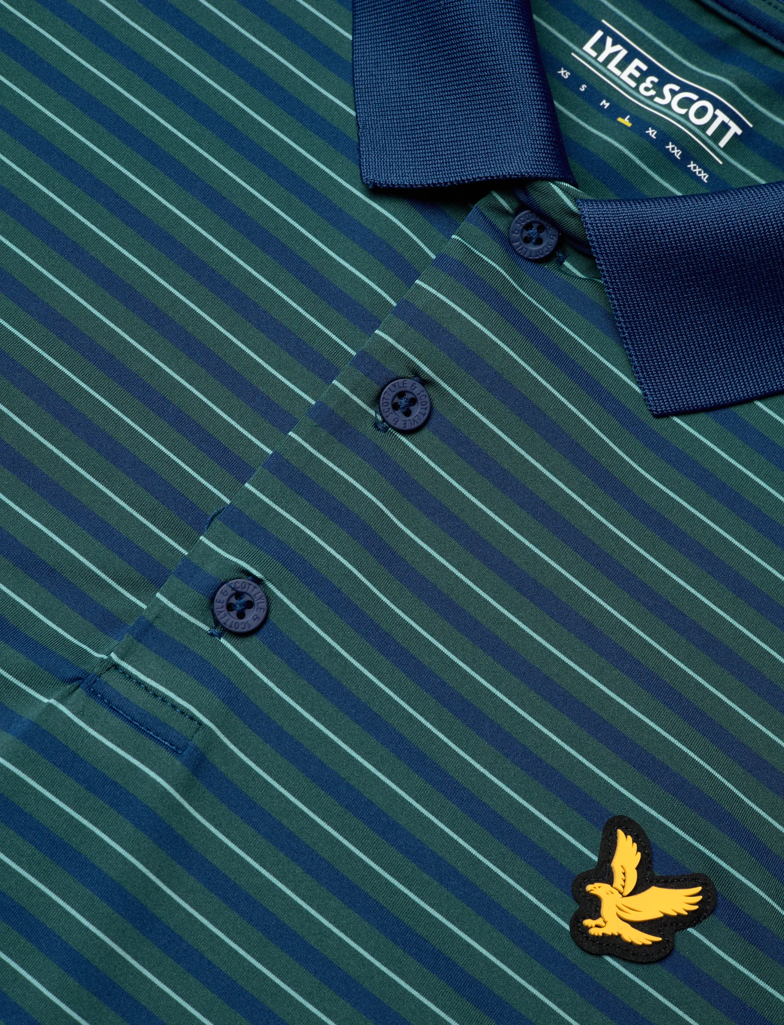 Lyle & Scott Sport - Golf Striped Polo - polos - y189 mediterranea/ aquamarine - 2