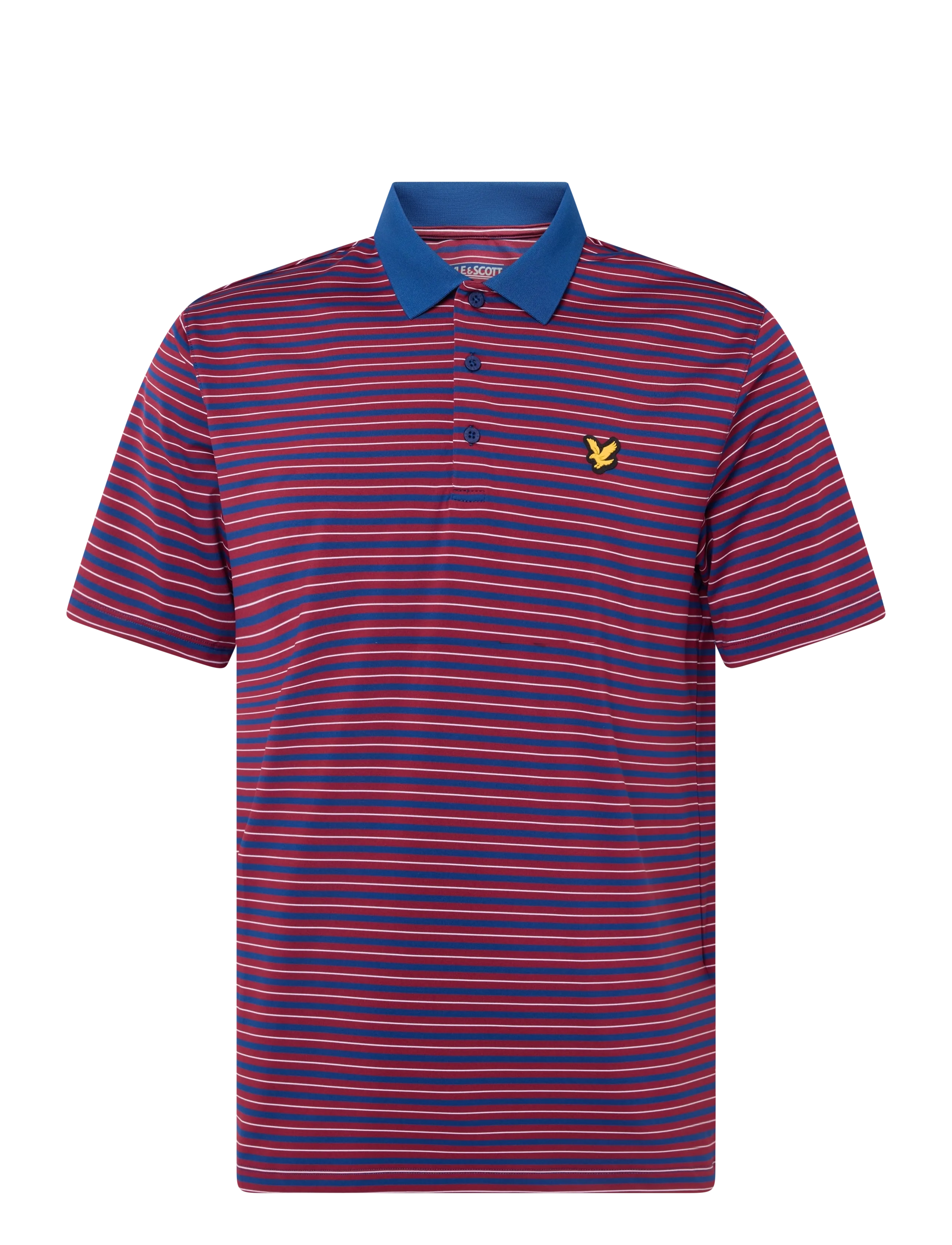 Lyle & Scott Sport Golf Striped Polo - Pikéer - PLUM / WHITE / burgundy