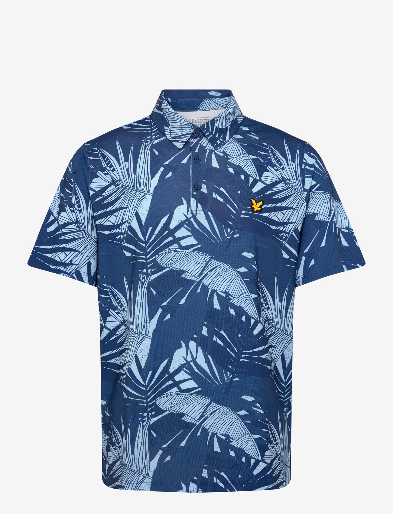 Lyle & Scott Sport Golf Leaf Print Polo - Poloer - X856 NAVY PEONY / multi
