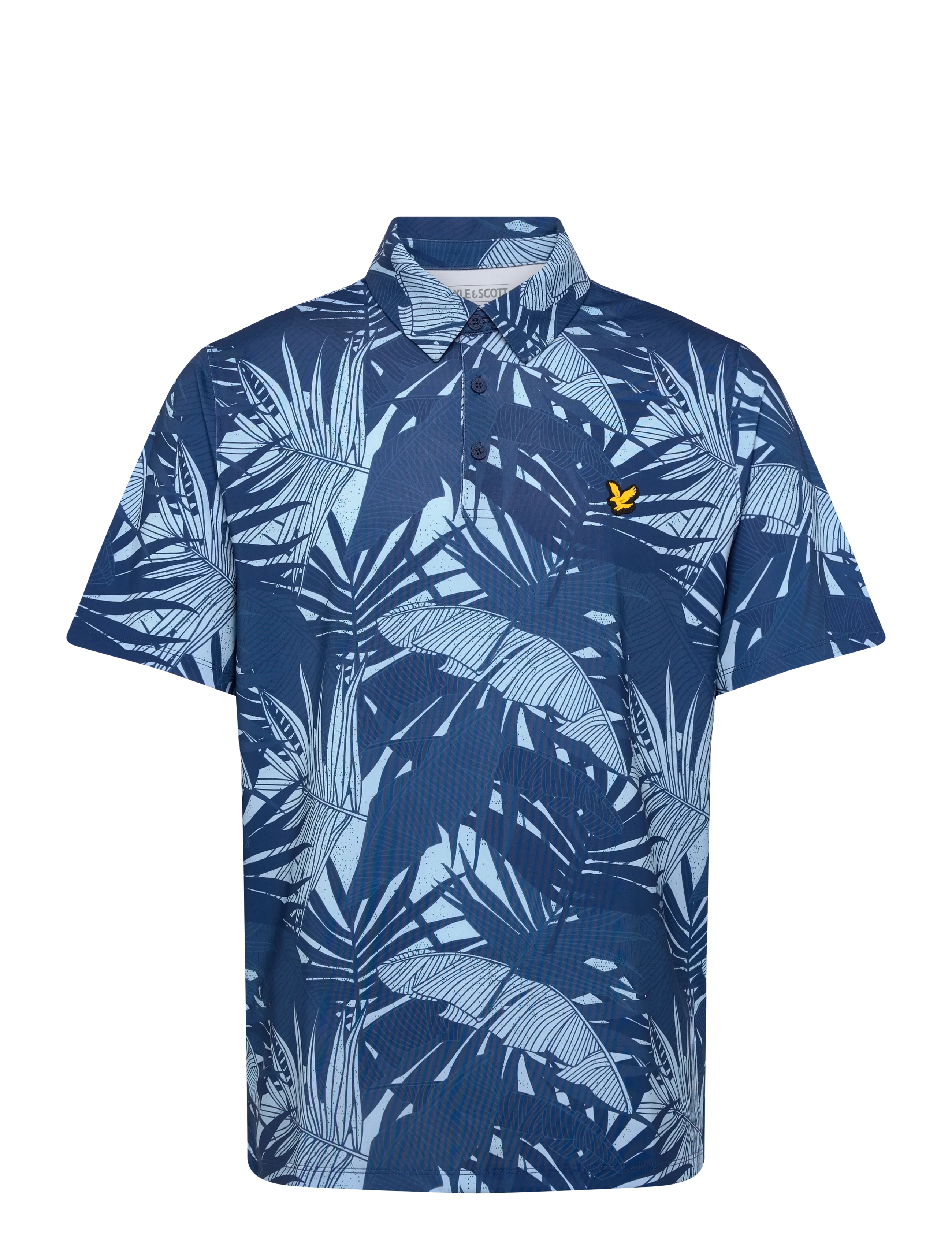 LYLE & SCOTT SPORT Golf Leaf Print Polo Patterned - M - Herren