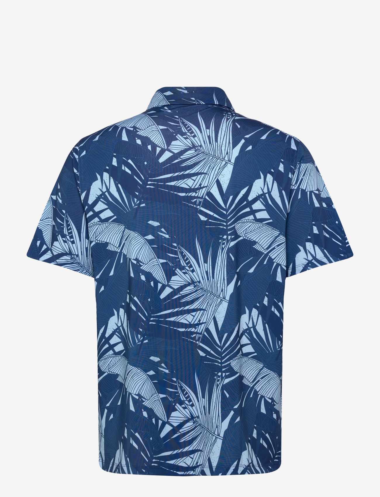 Lyle & Scott Sport - Golf Leaf Print Polo - polos - x856 navy peony - 1