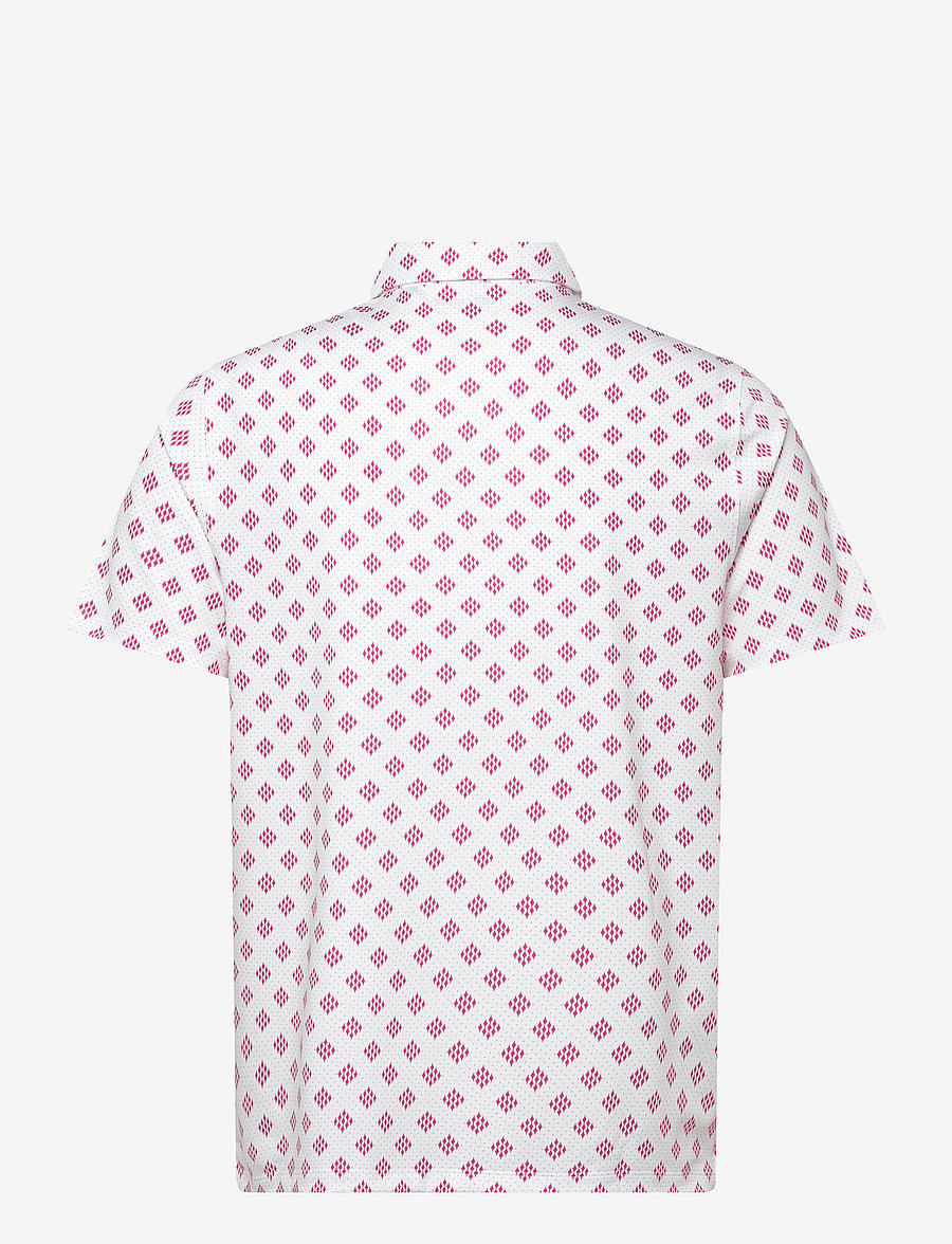 Lyle & Scott Sport - Golf Argyle Print Polo - oberteile & t-shirts - 626 white - 2