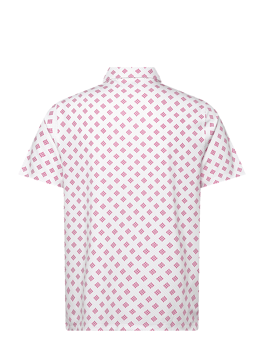 Lyle & Scott Sport - Golf Argyle Print Polo - oberteile & t-shirts - 626 white - 2