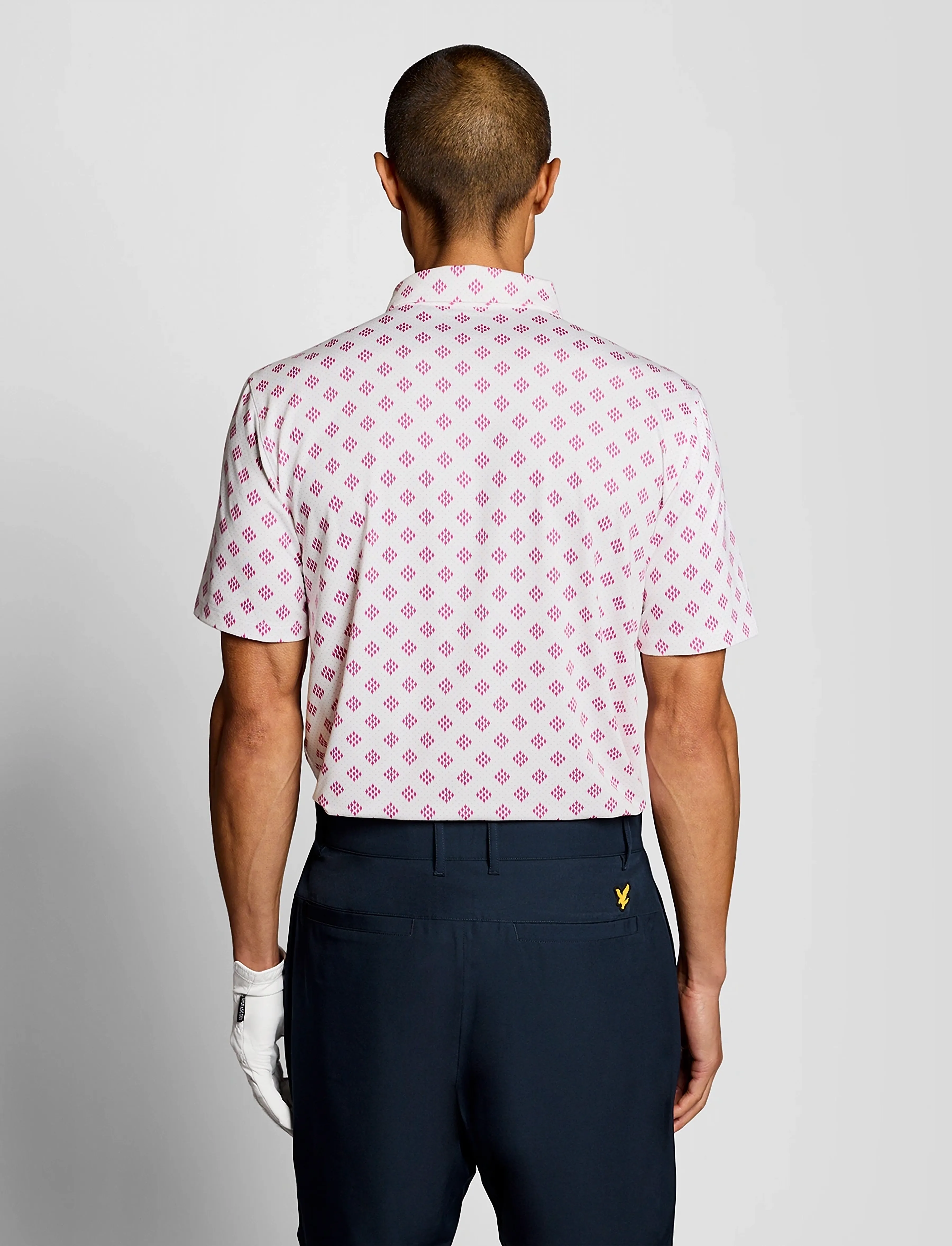 Lyle & Scott Sport - Golf Argyle Print Polo - alussärgid ja t-särgid - 626 white - 3