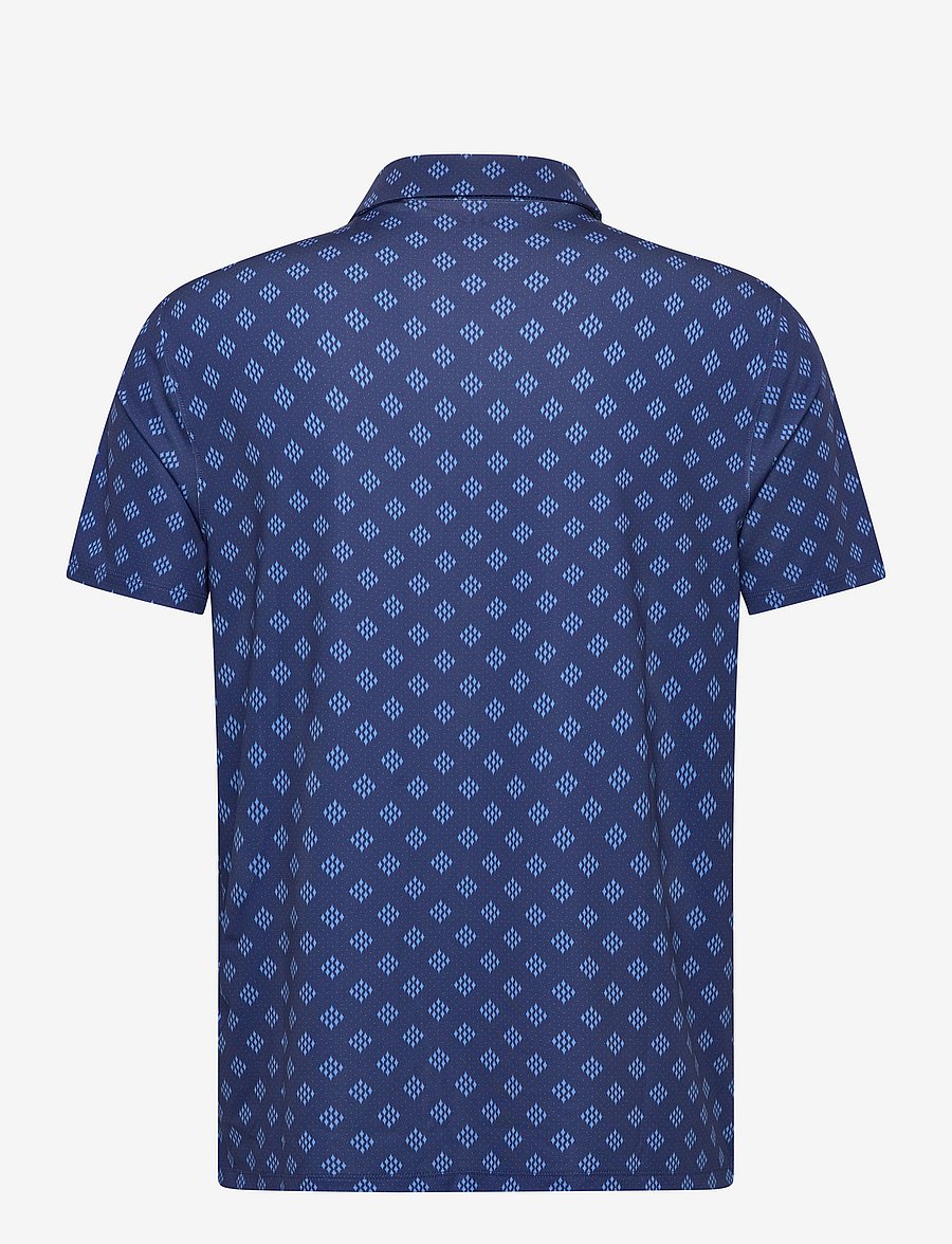 Lyle & Scott Sport - Golf Argyle Print Polo - oberteile & t-shirts - x856 navy peony - 2