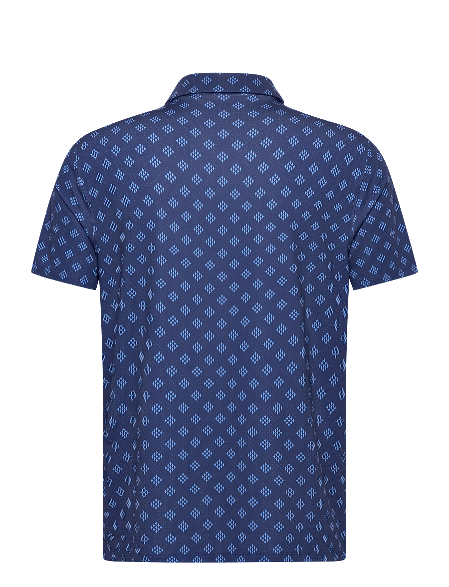 Lyle & Scott Sport - Golf Argyle Print Polo - oberteile & t-shirts - x856 navy peony - 2