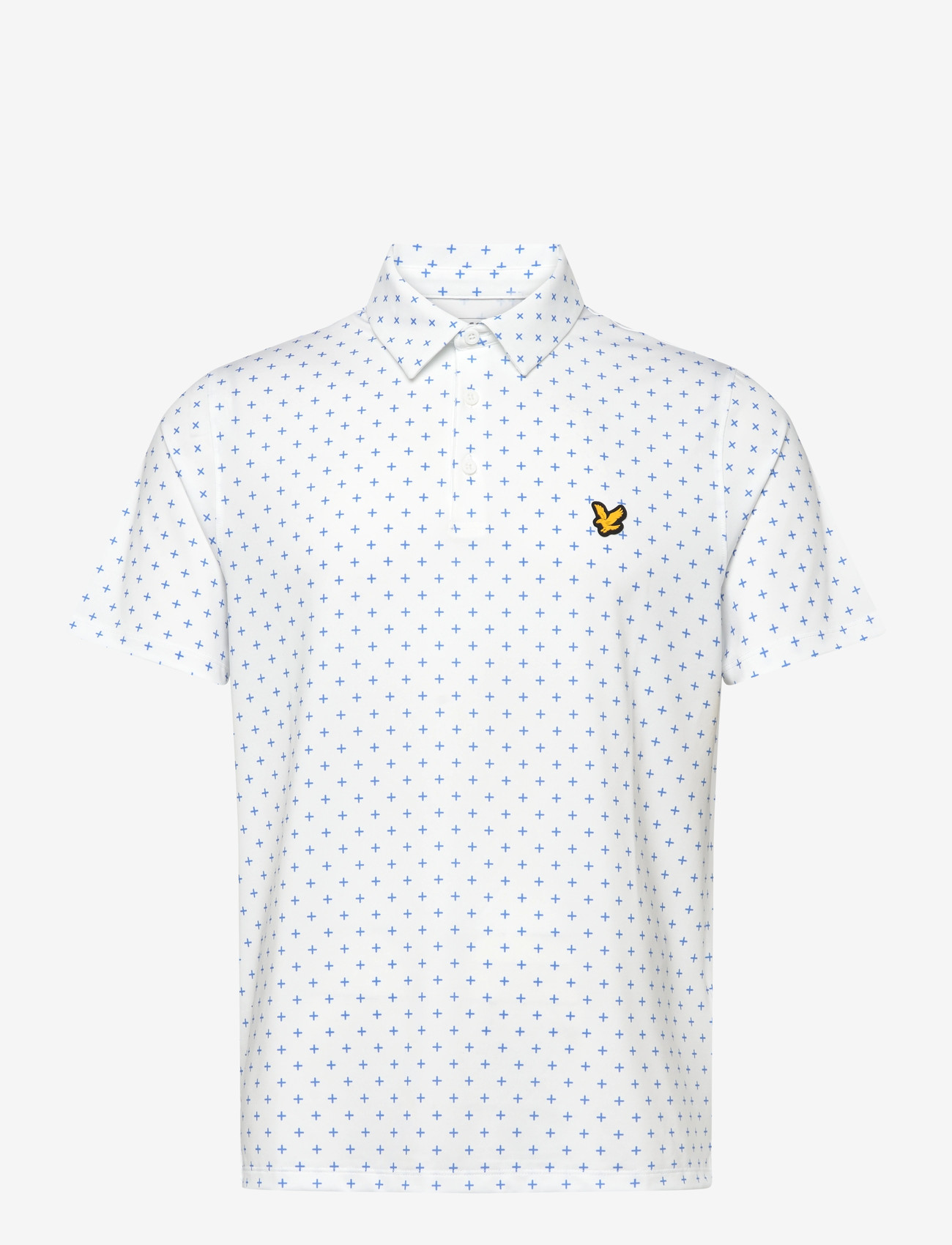 Lyle & Scott Sport Golf Cross Print  Polo - Poloer - 626 WHITE / white