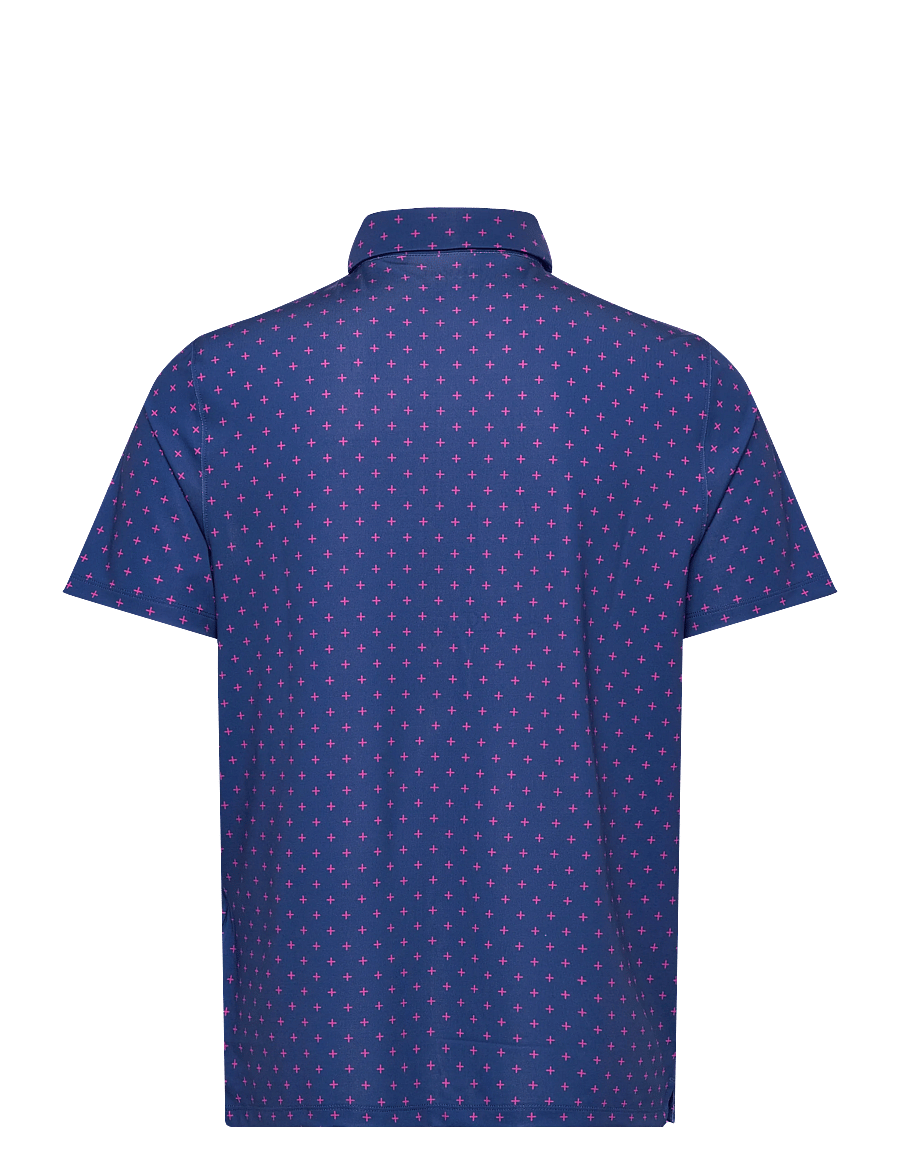 Lyle & Scott Sport - Golf Cross Print Polo - toppe & t-shirts - x856 navy peony - 2
