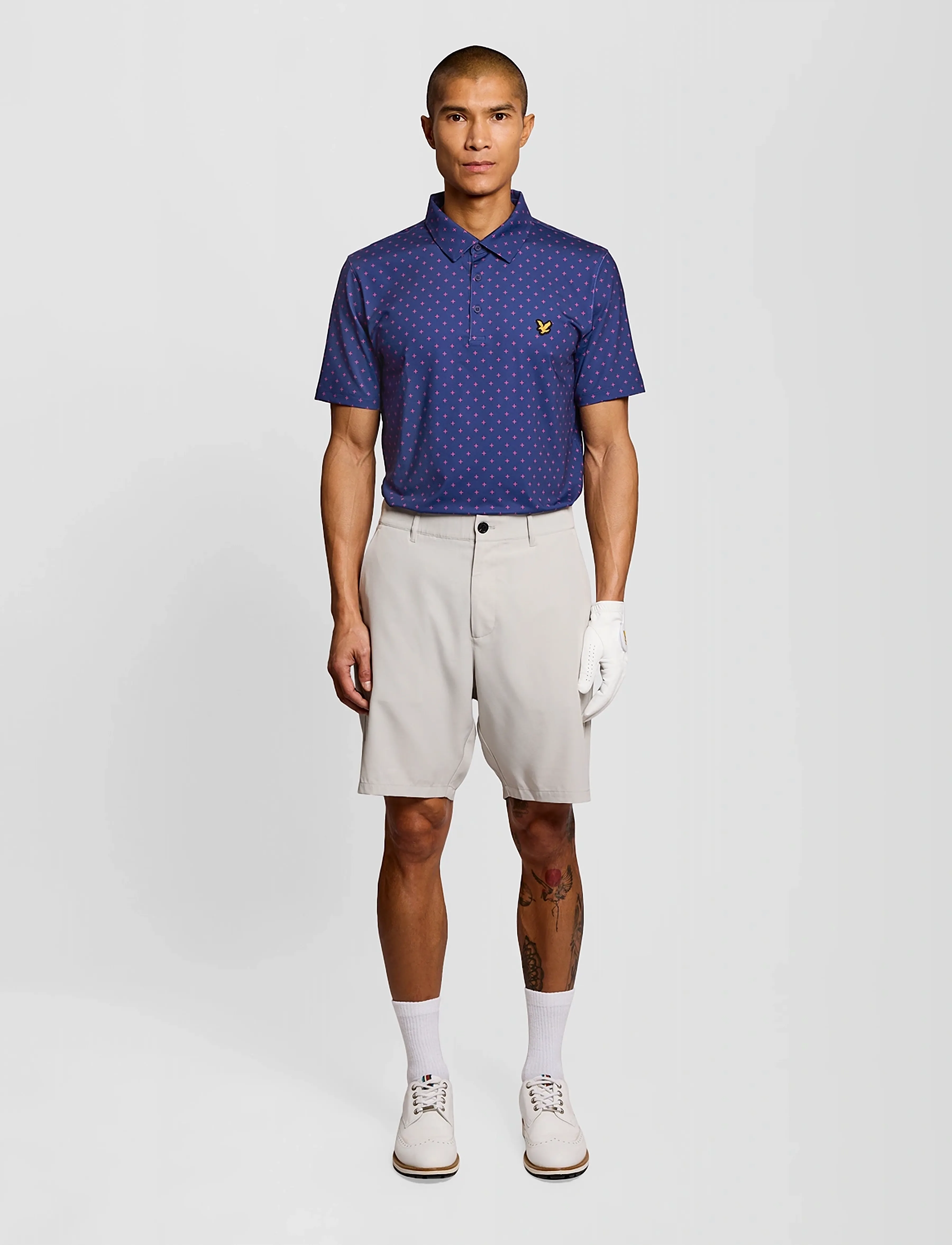 Lyle & Scott Sport - Golf Cross Print  Polo - toppe & t-shirts - x856 navy peony - 4